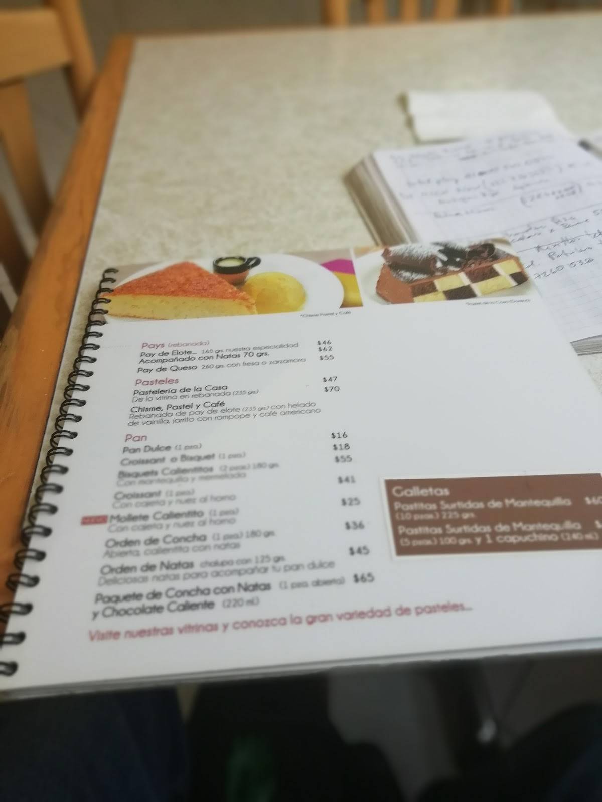 Menu at CAFE DOÑA INES, Mexico City, Ave. Cuahtemoc Eje 1 Poniente No 251 B