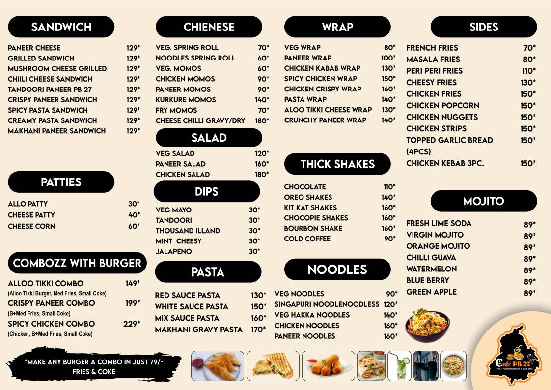 CAFE PB 27 menu