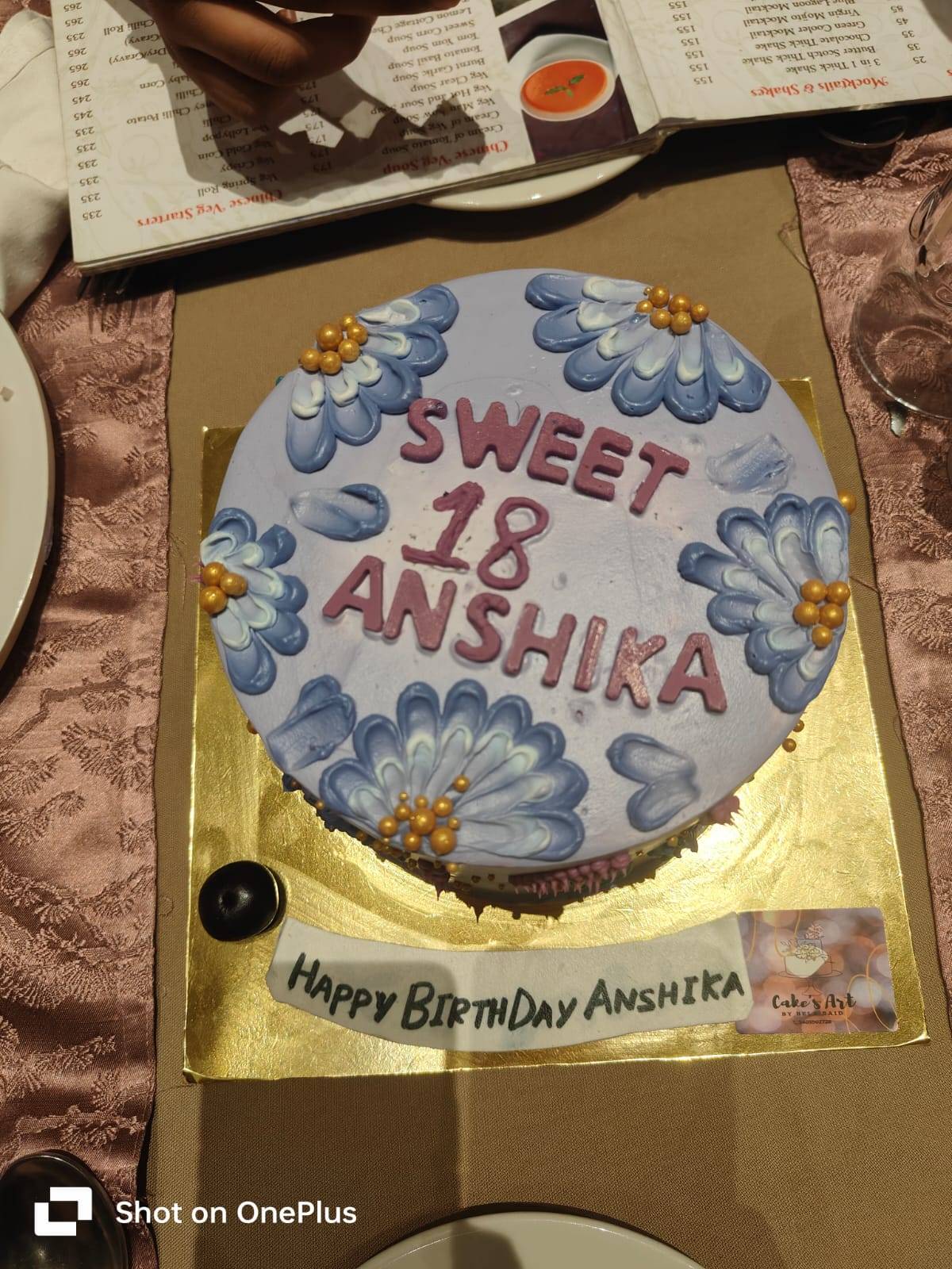 CAKE'S ART by bela jain menu