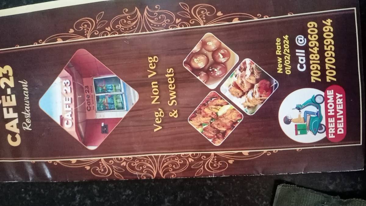 Cafe 23 menu