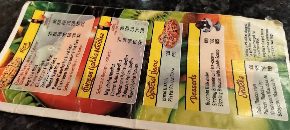 Cafe 7 Bees menu