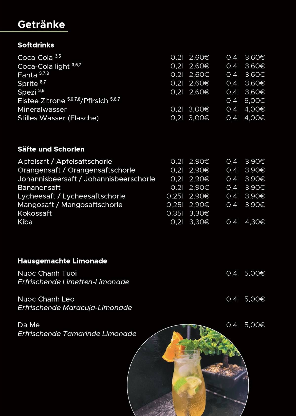 Menu de Asia Wok