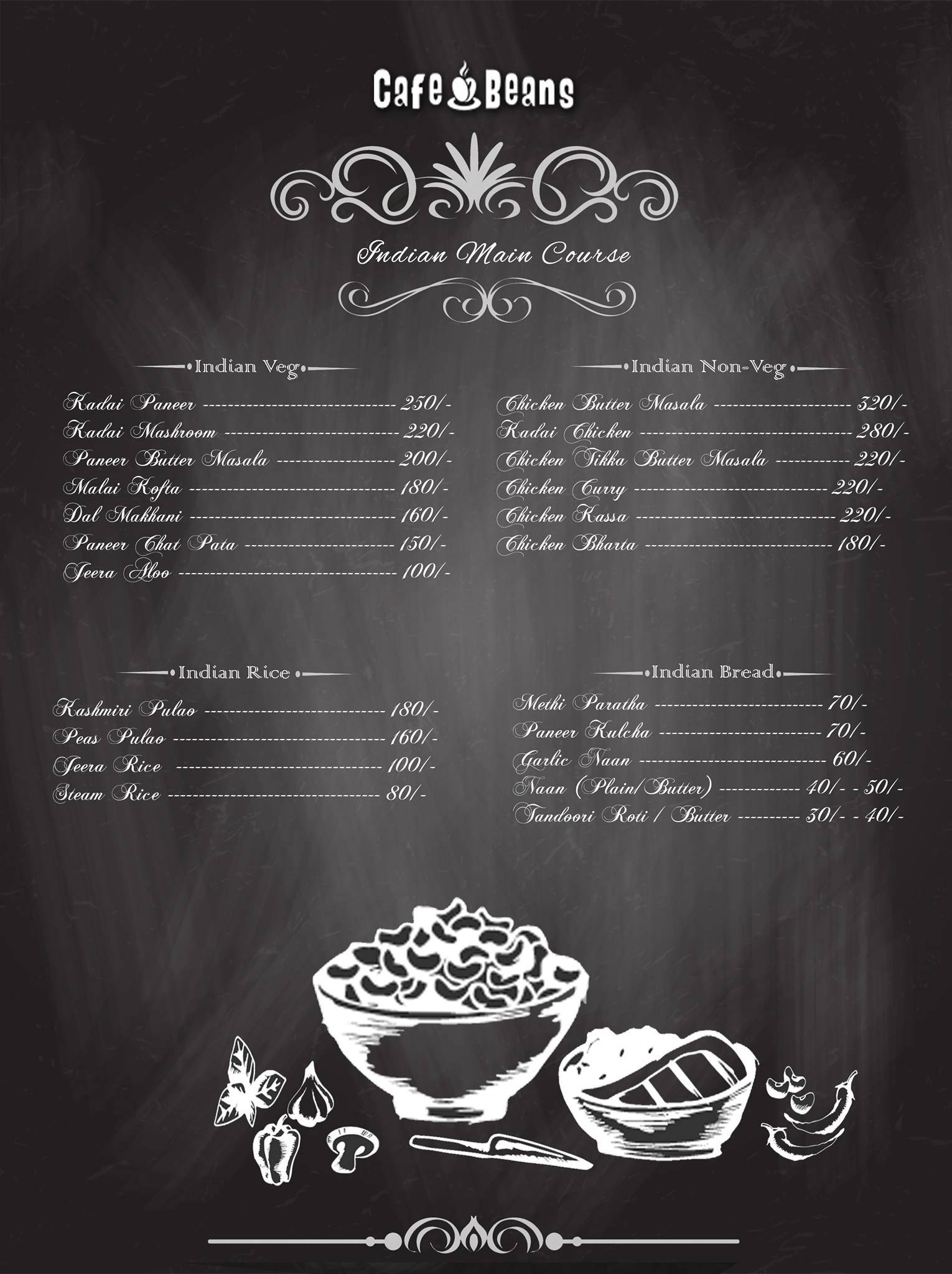 Cafe Beans menu