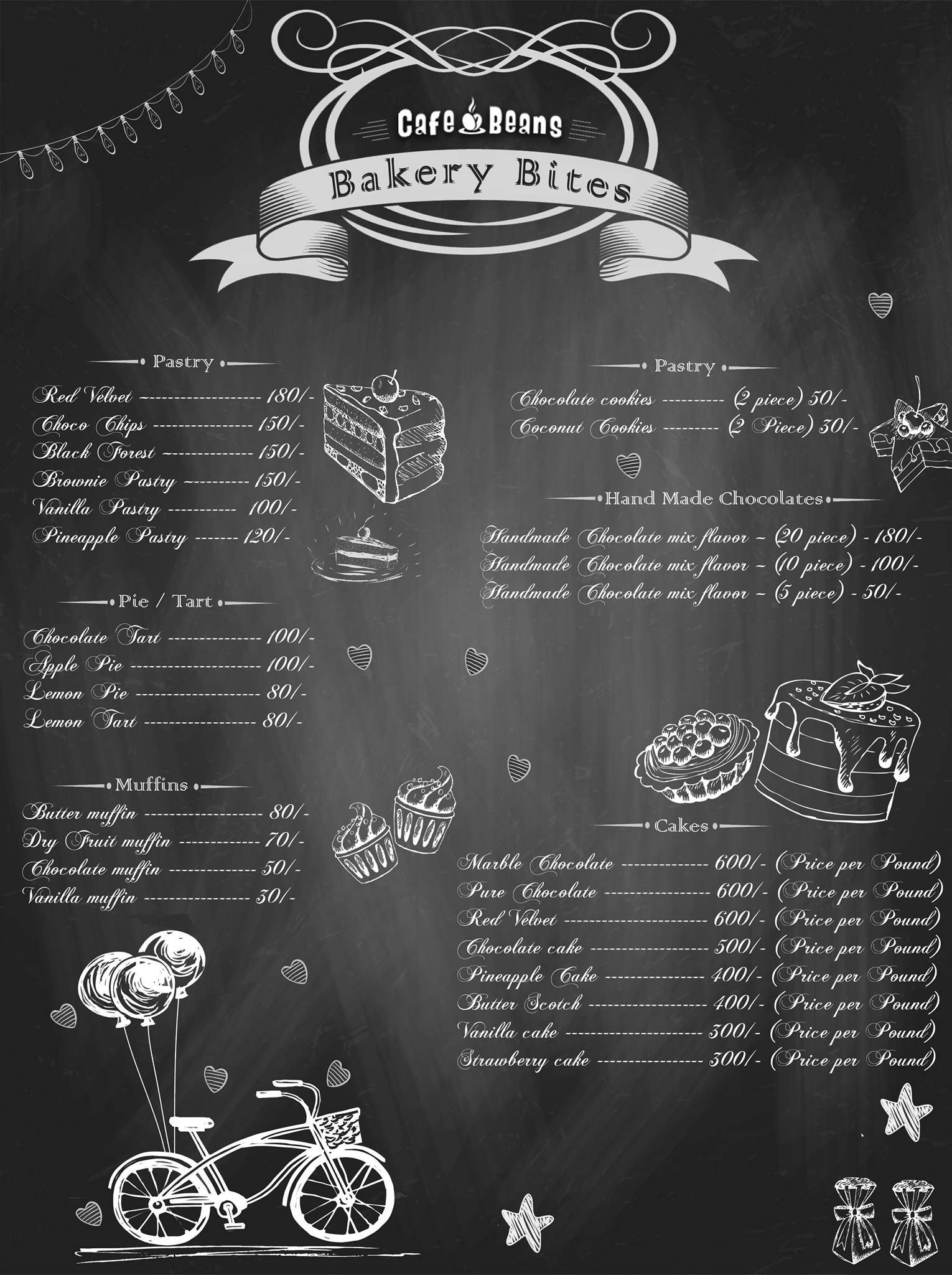 Cafe Beans menu