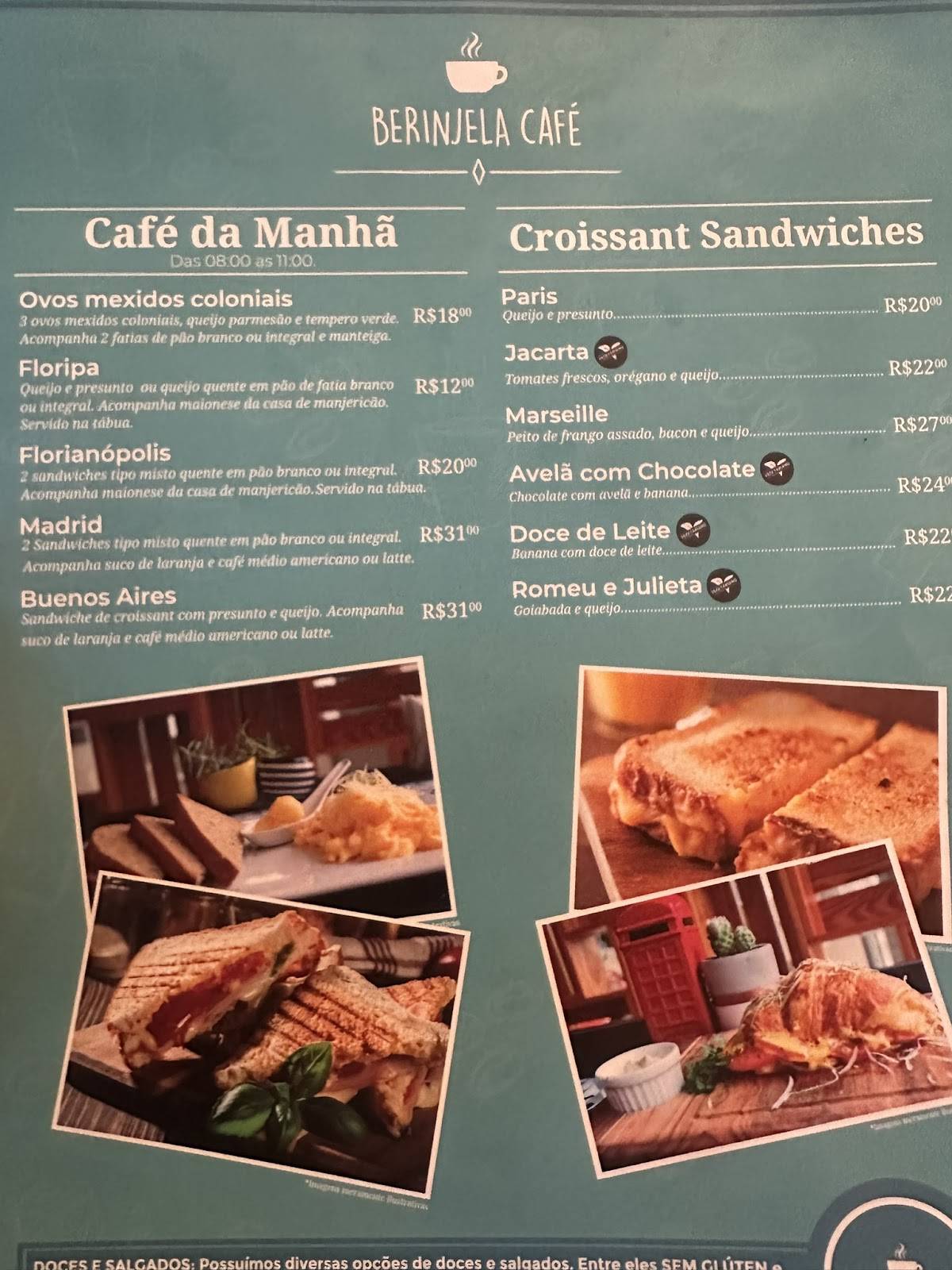 Berinjela Gourmet Sandwich cardápio