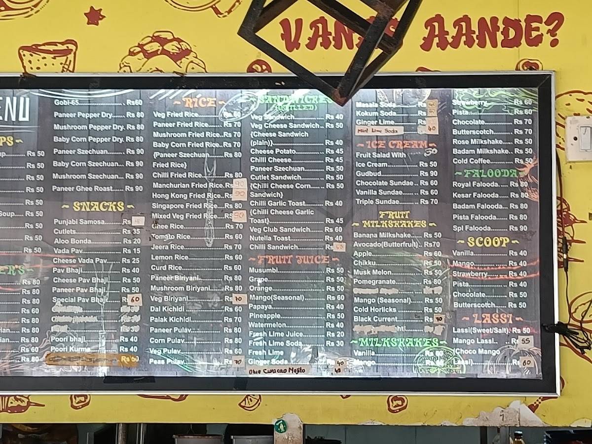 Cafe Boda Sheera Canara Mall menu