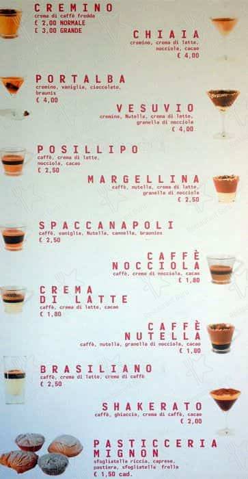 Menu di Caffè Napoli 