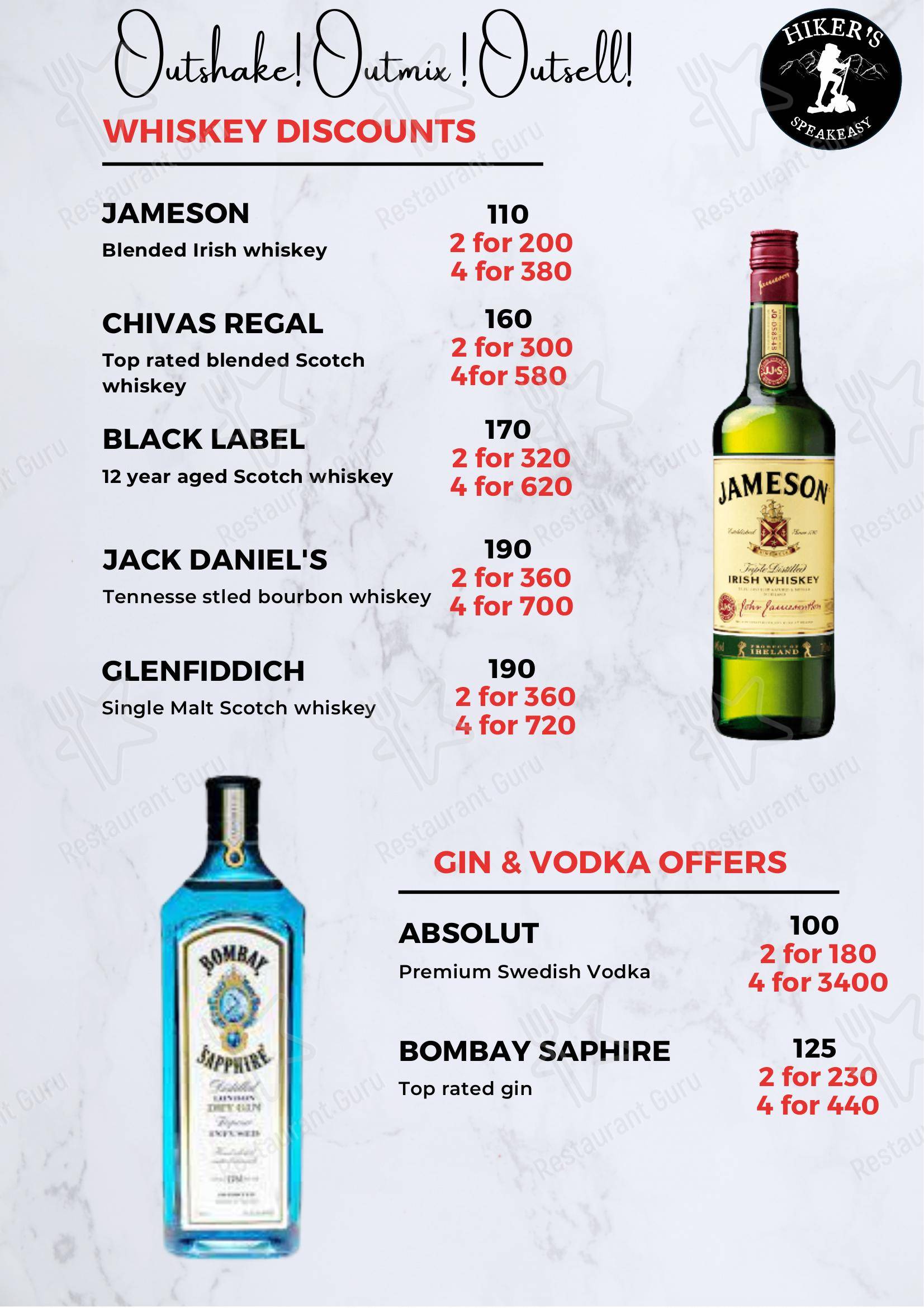 Menu bar for The Coy's cafe in Palampur