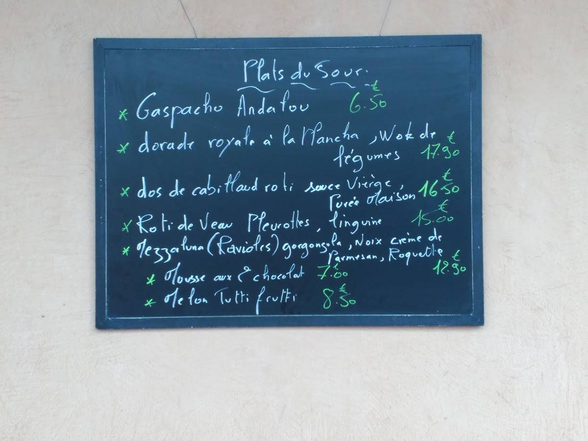 Menu at Café Du Marché, Paris, 38 Rue Cler