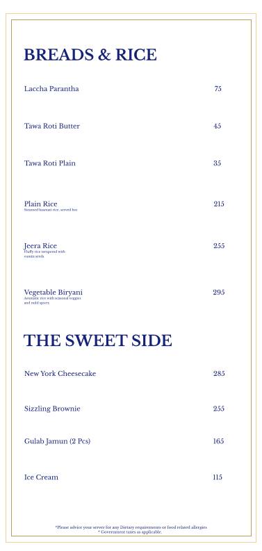 Gree ca Cafe Rooftop menu
