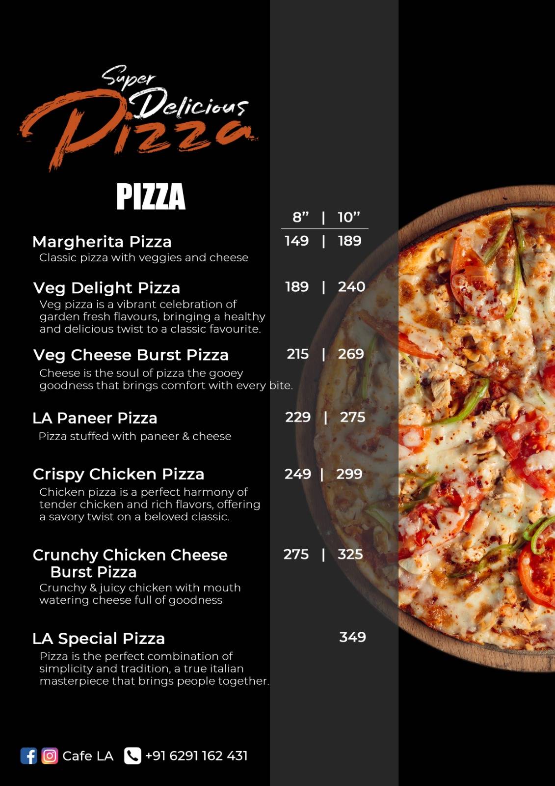 Cafe LA menu