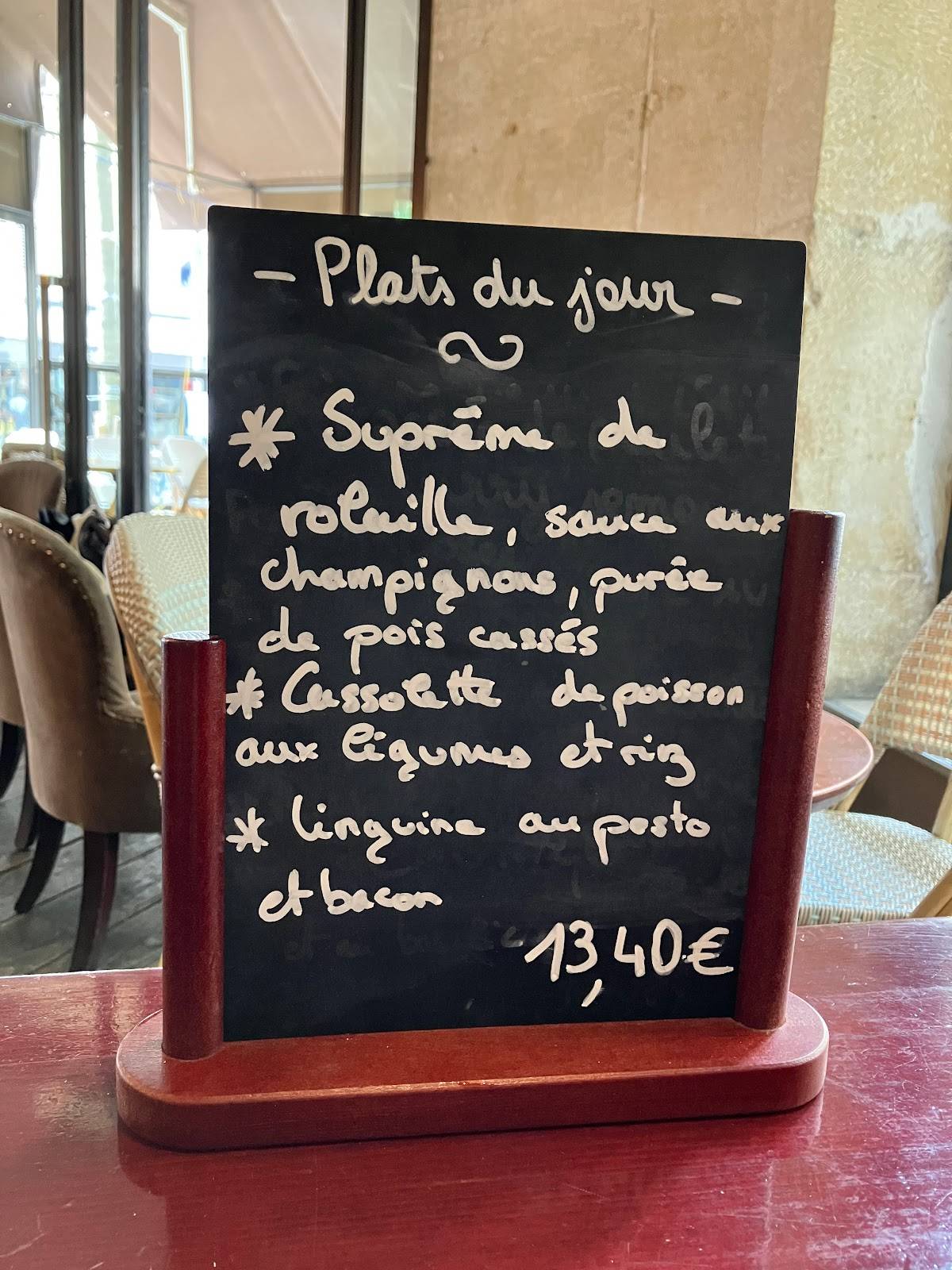 Menu de L'inédit cafe