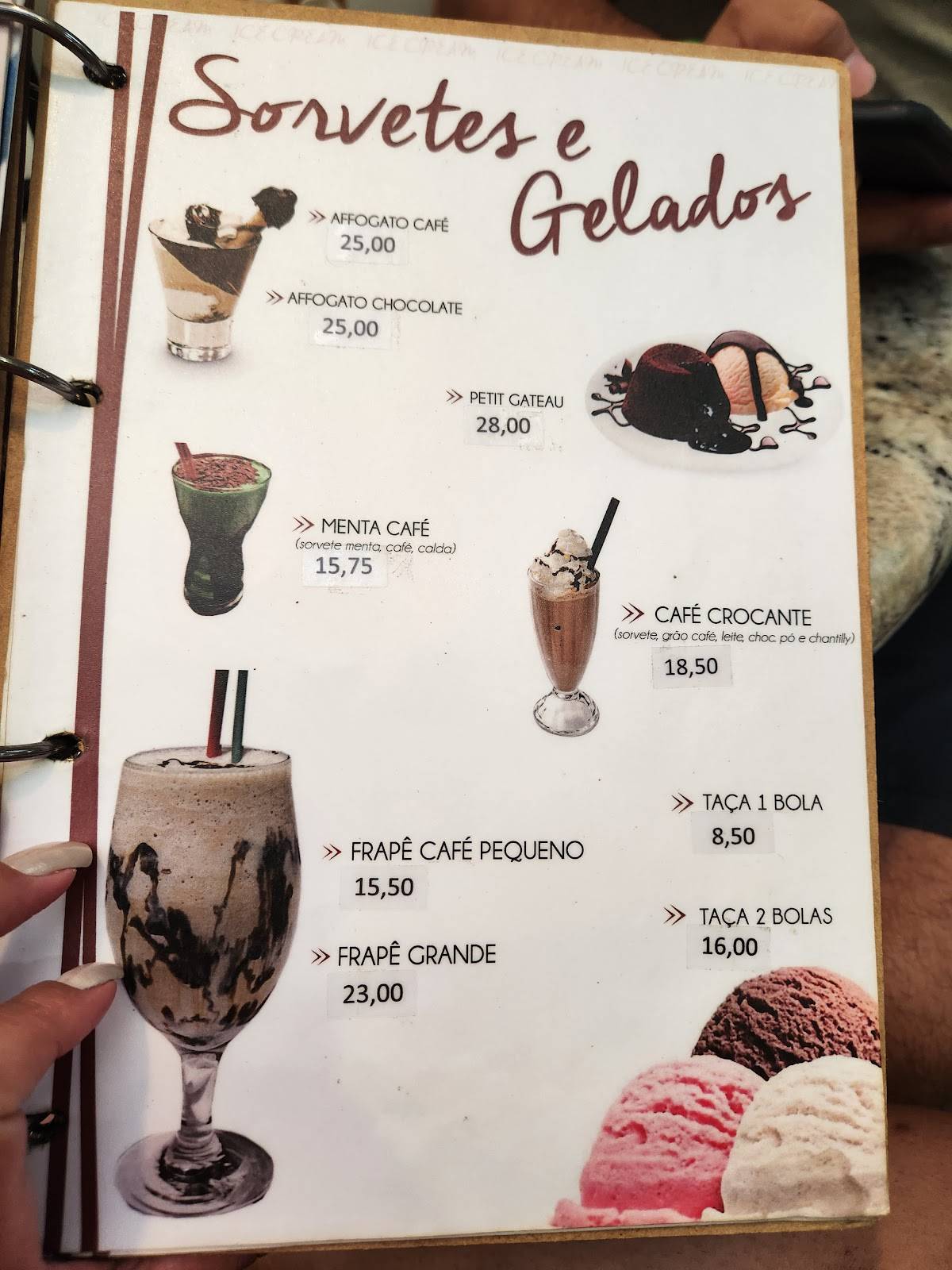 Leiteria e Café Sete Quedas cardápio