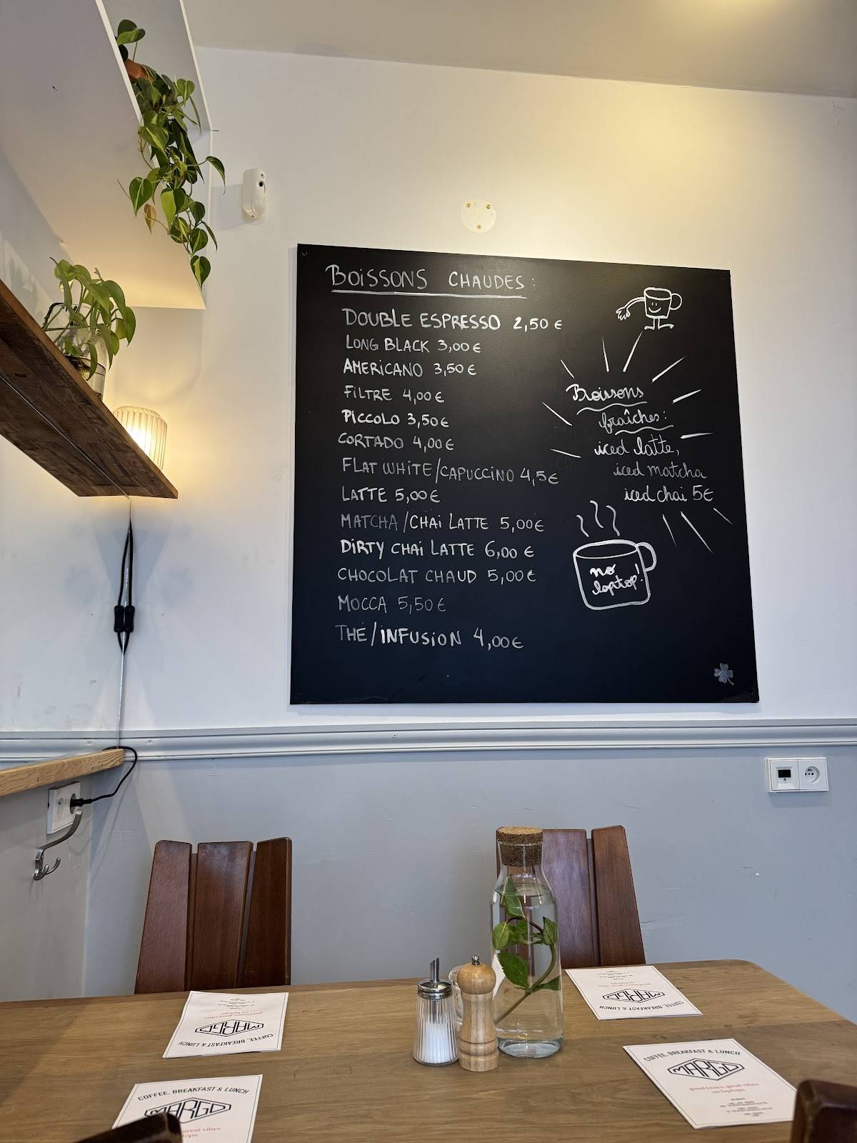 Menu de Café Margo