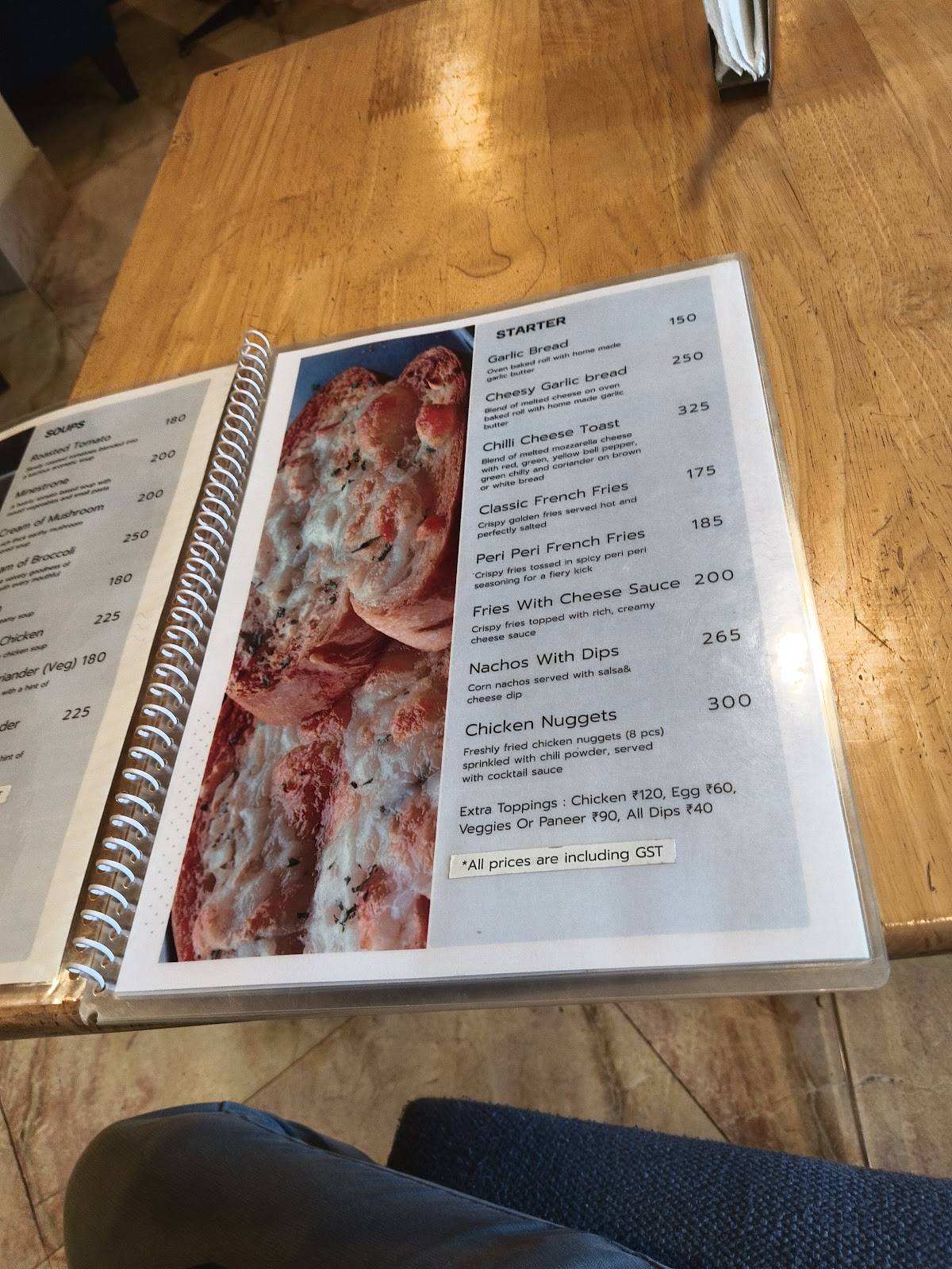 Cafe Markiv's menu