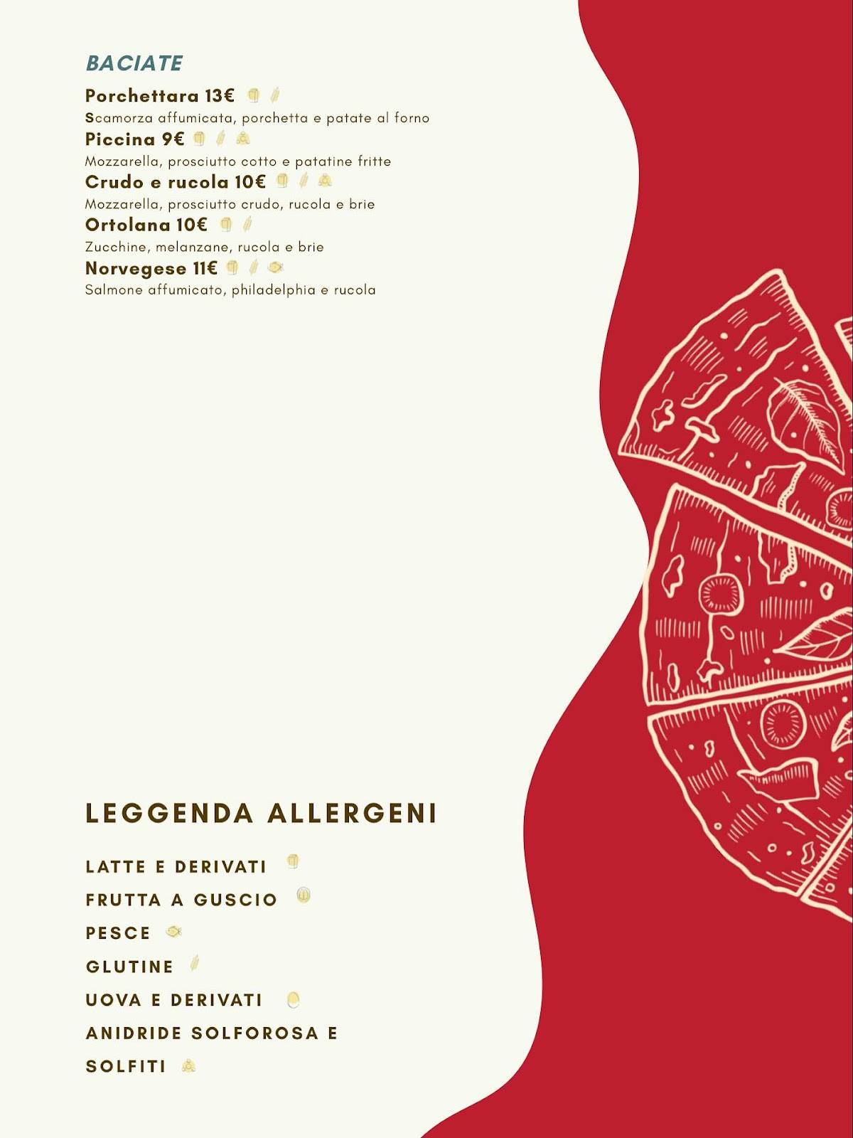 Menu di MisterBoito X Bar Parma 