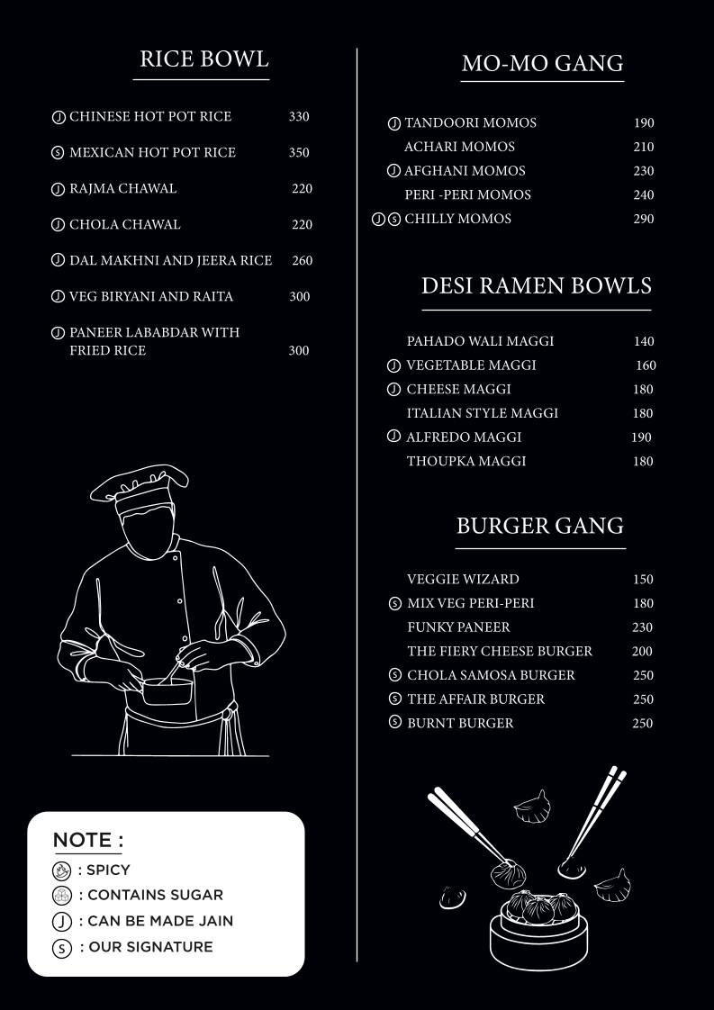 NH51 V cafe menu