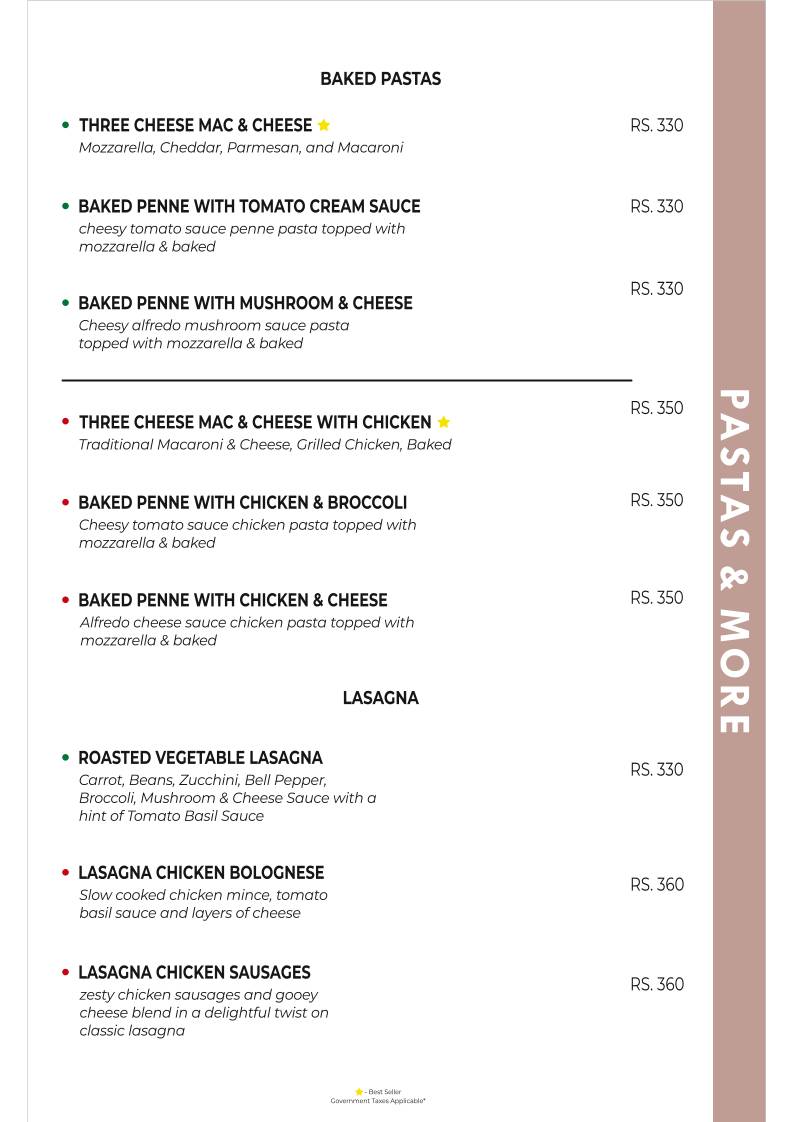 The Cherry Tree Cafe menu