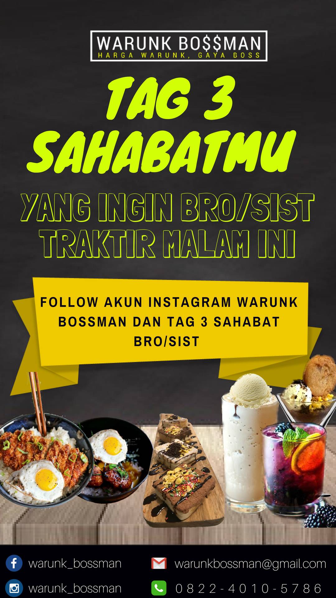 Menu at WARUNK BOSSMAN MELAYU DARAT, PONTIANAK cafe, Pontianak