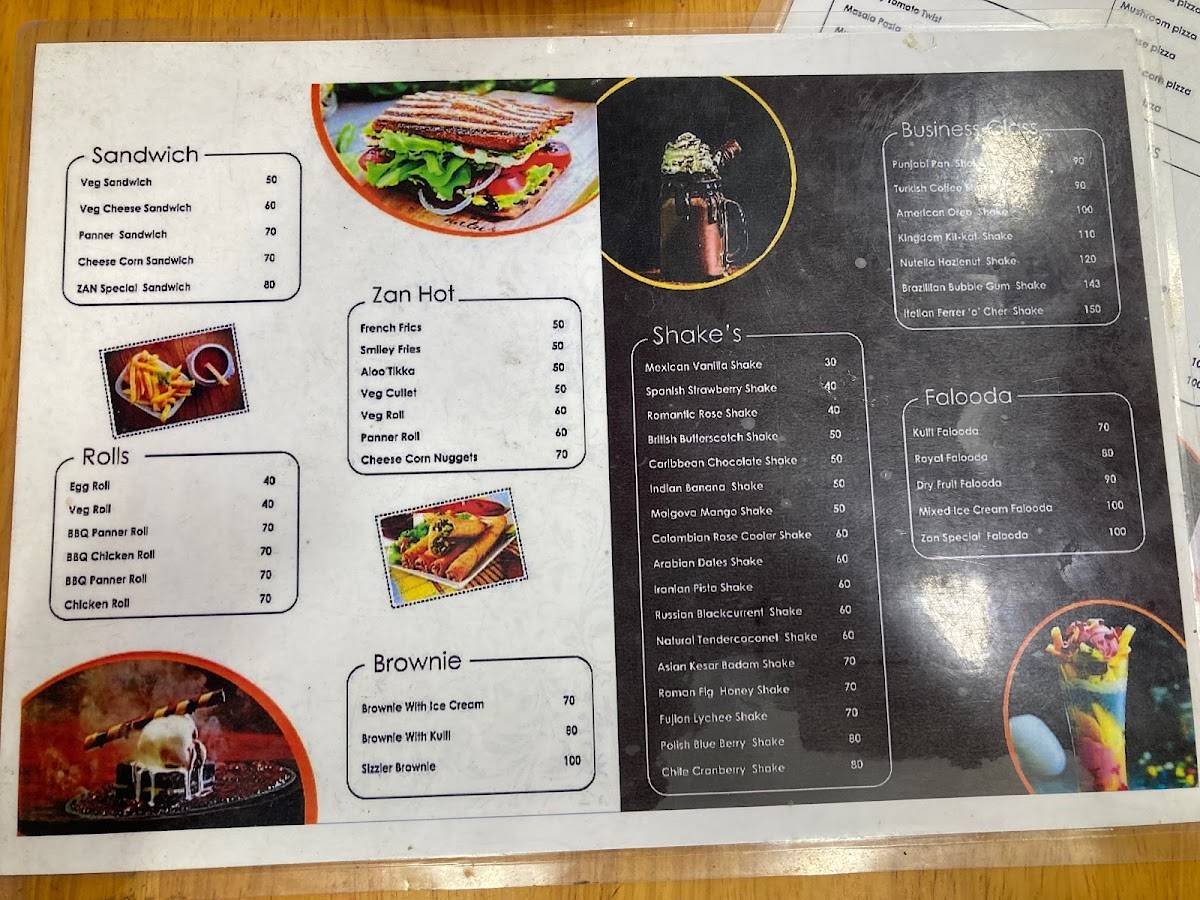 ZAN Café - Coimbatore menu