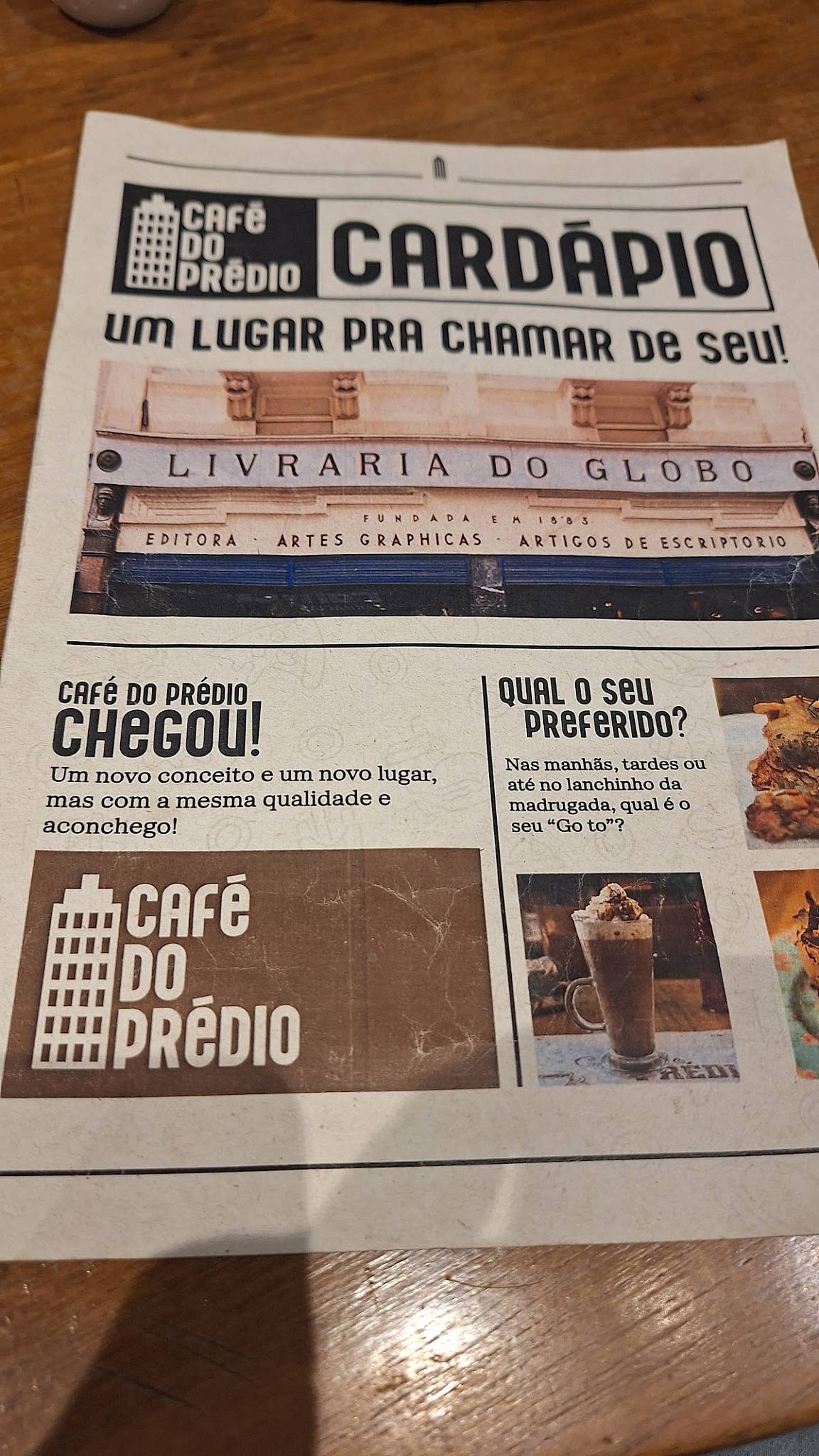 Café Do Prédio cardápio