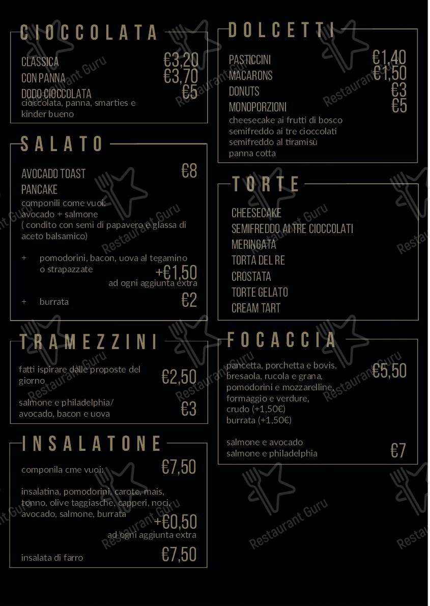Menu di Dodo Cafè Pasticceria - piatti e bevande