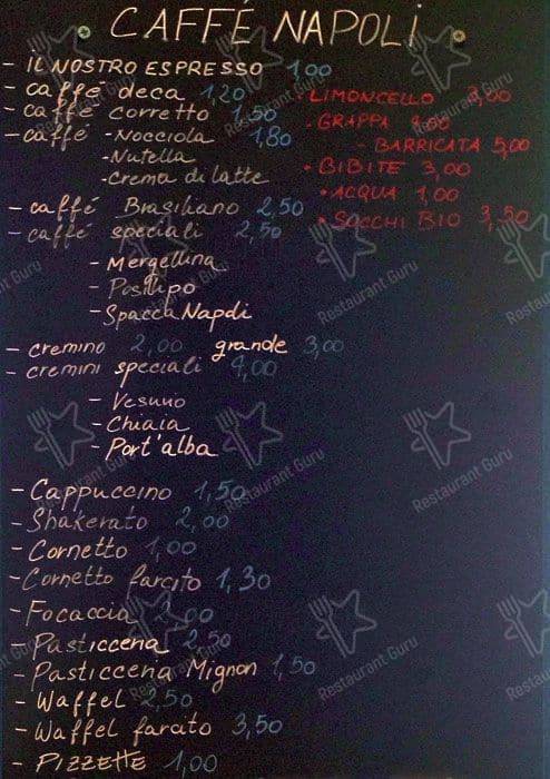 Menu di Caffè Napoli 