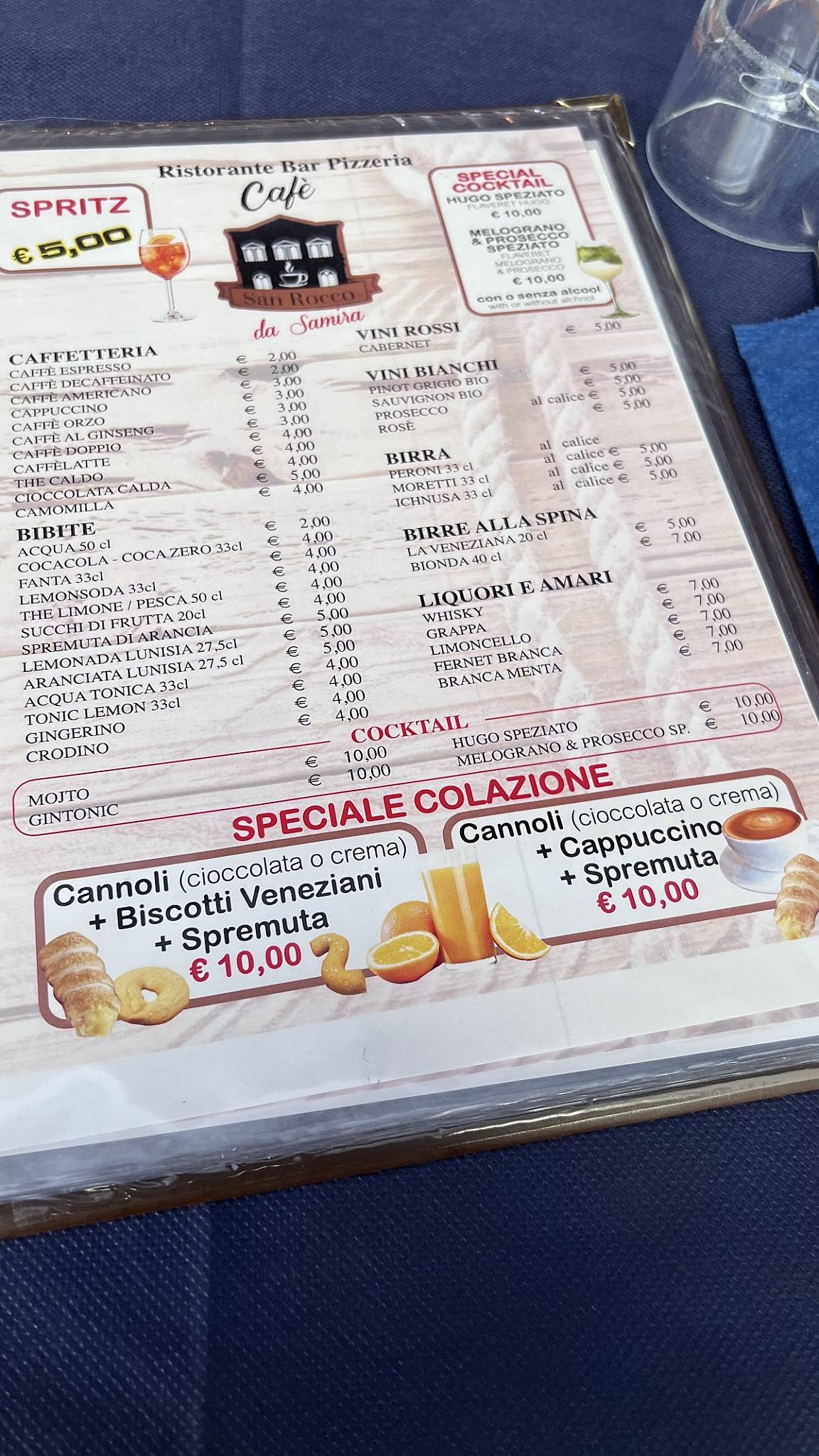 Menu di Café San Rocco 