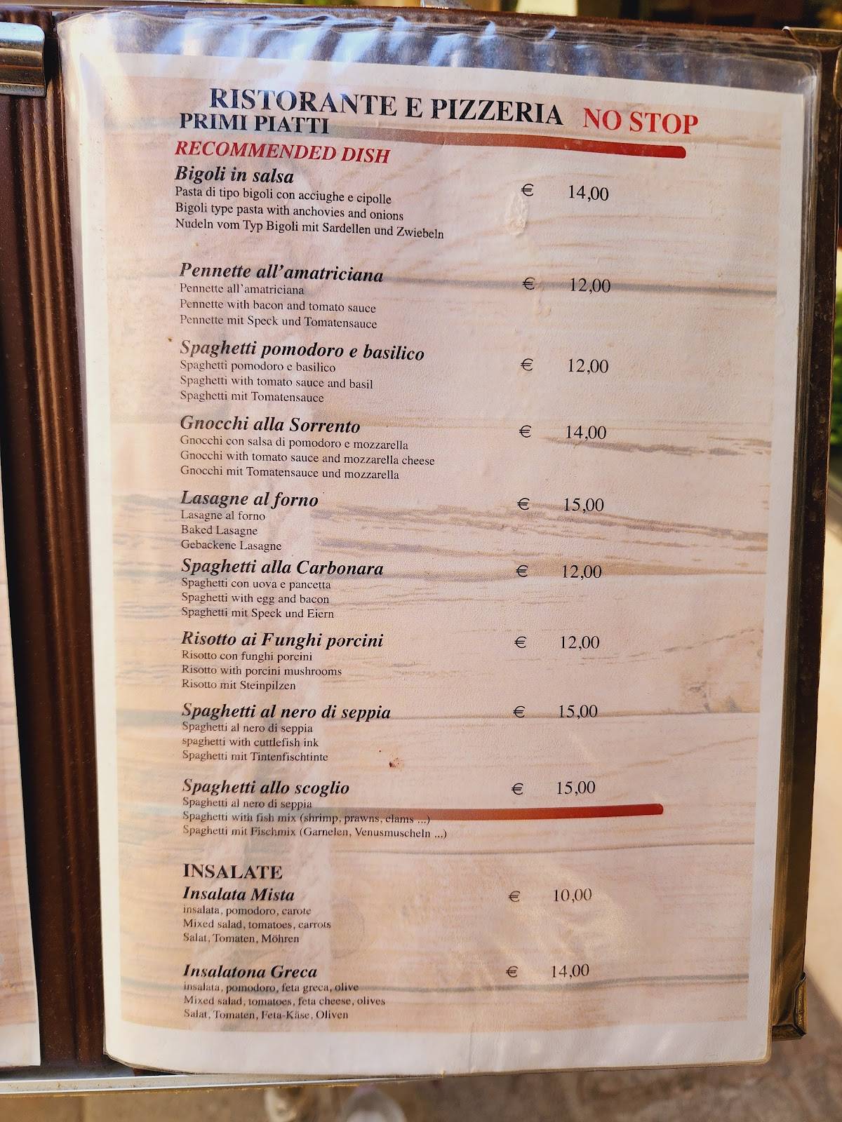 Menu di Café San Rocco 