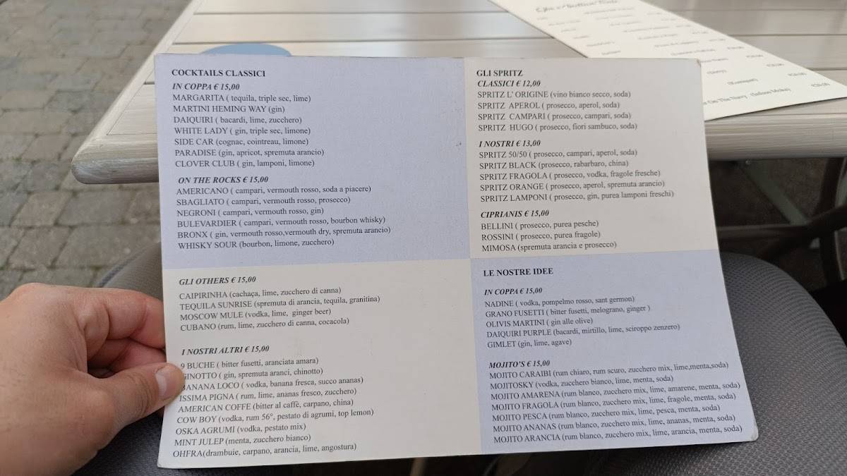 Menu de Caffè Soldi