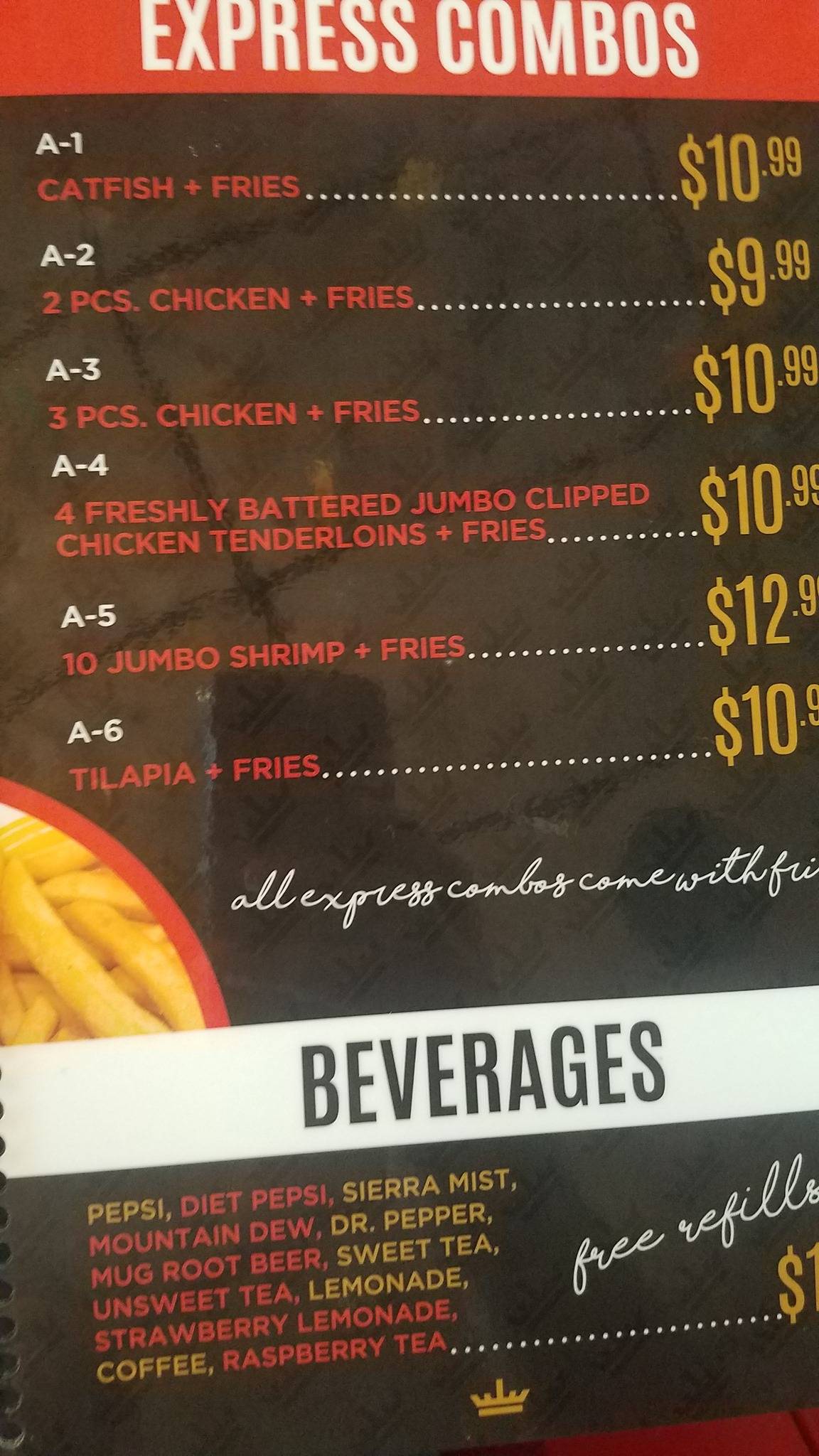 Menu at Cajun King Restaurant and Bar, Warr Acres, NW 63rd St