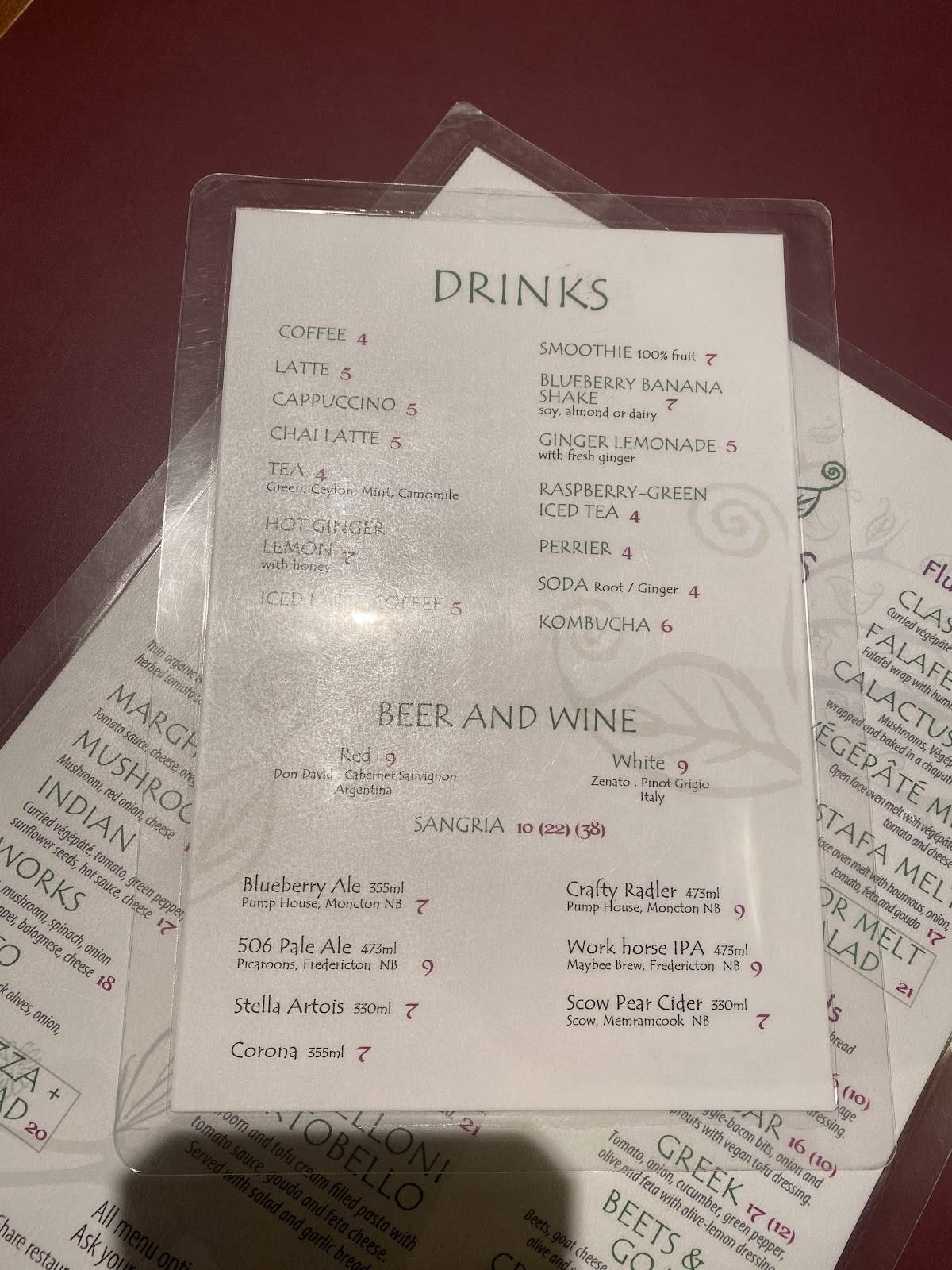 Menu de Calactus