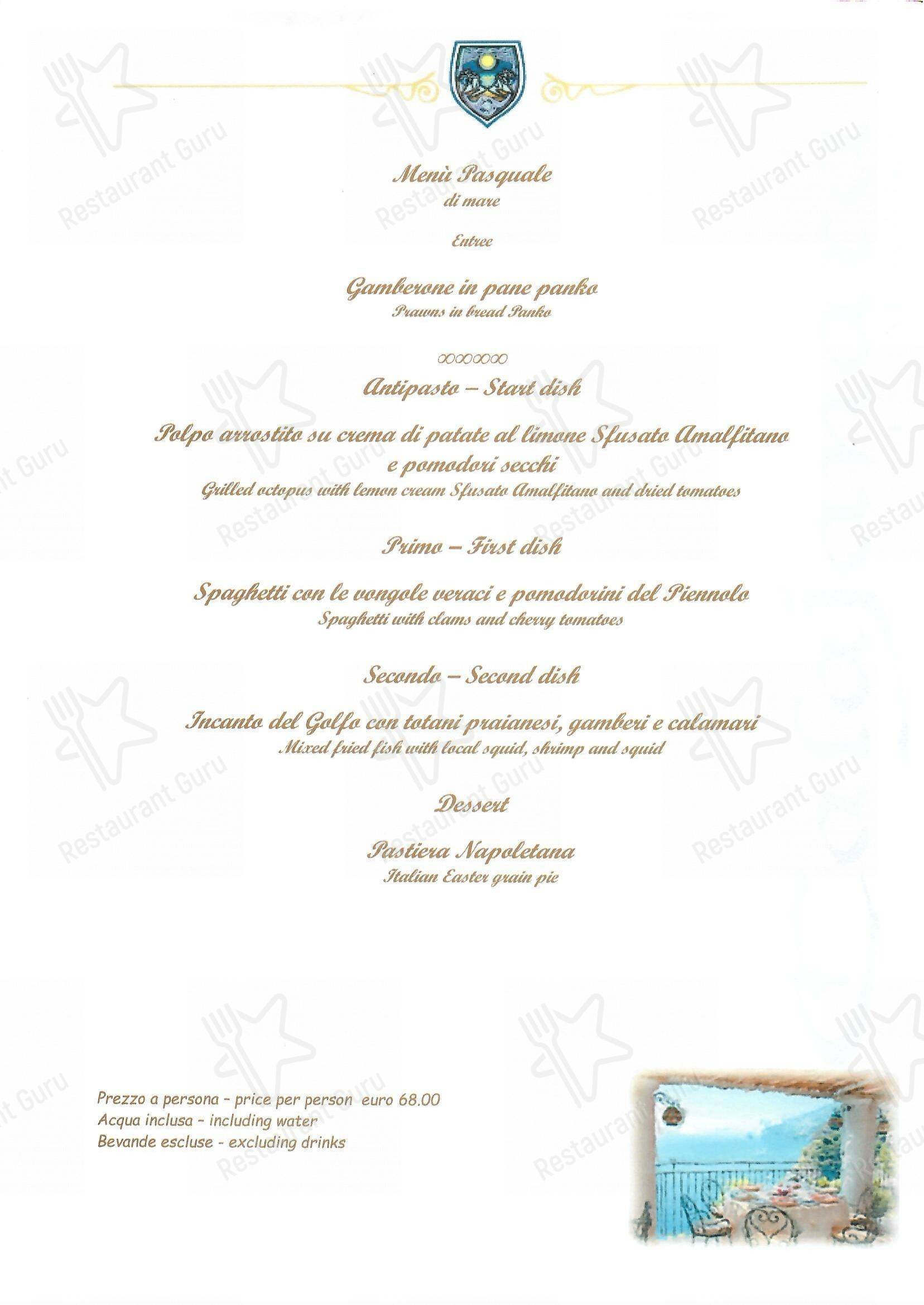 Menu per Calajanara Restaurant ristorante