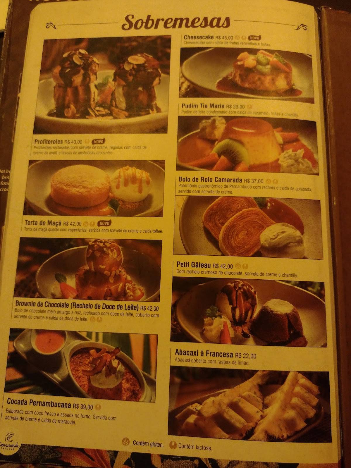 Camarada Camarão Mogi das Cruzes - Mogi Shopping cardápio