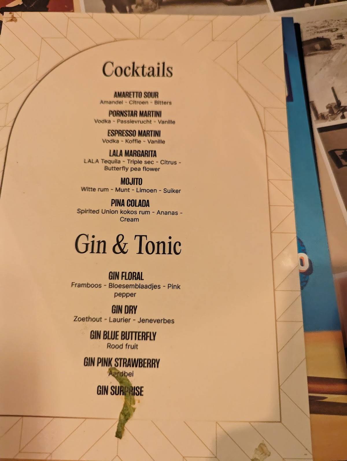 Menu de Canadian Corner