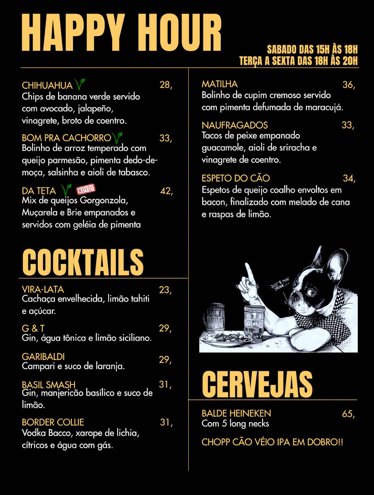 Cão Véio Londrina cardápio