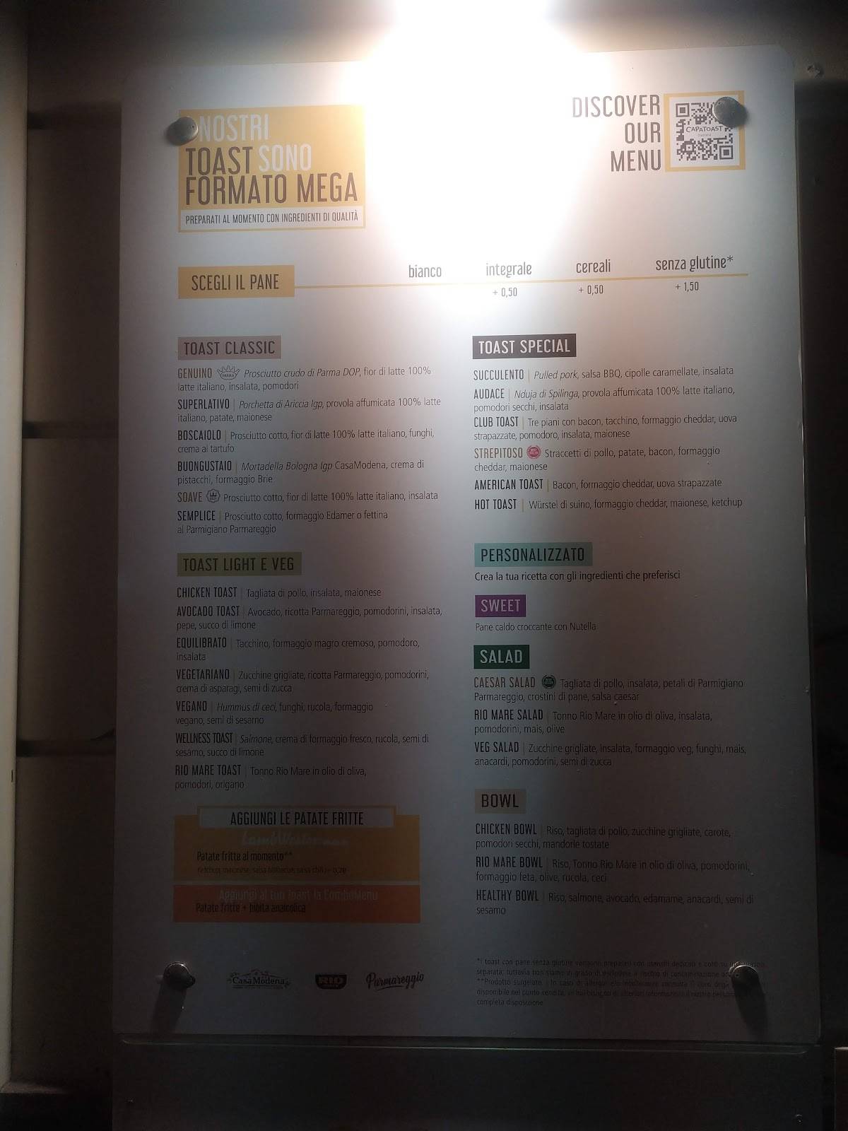 Menu di Capatoast - Pozzuoli 