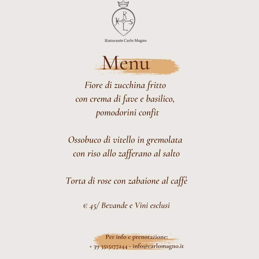 Menu di Carlo Magno 