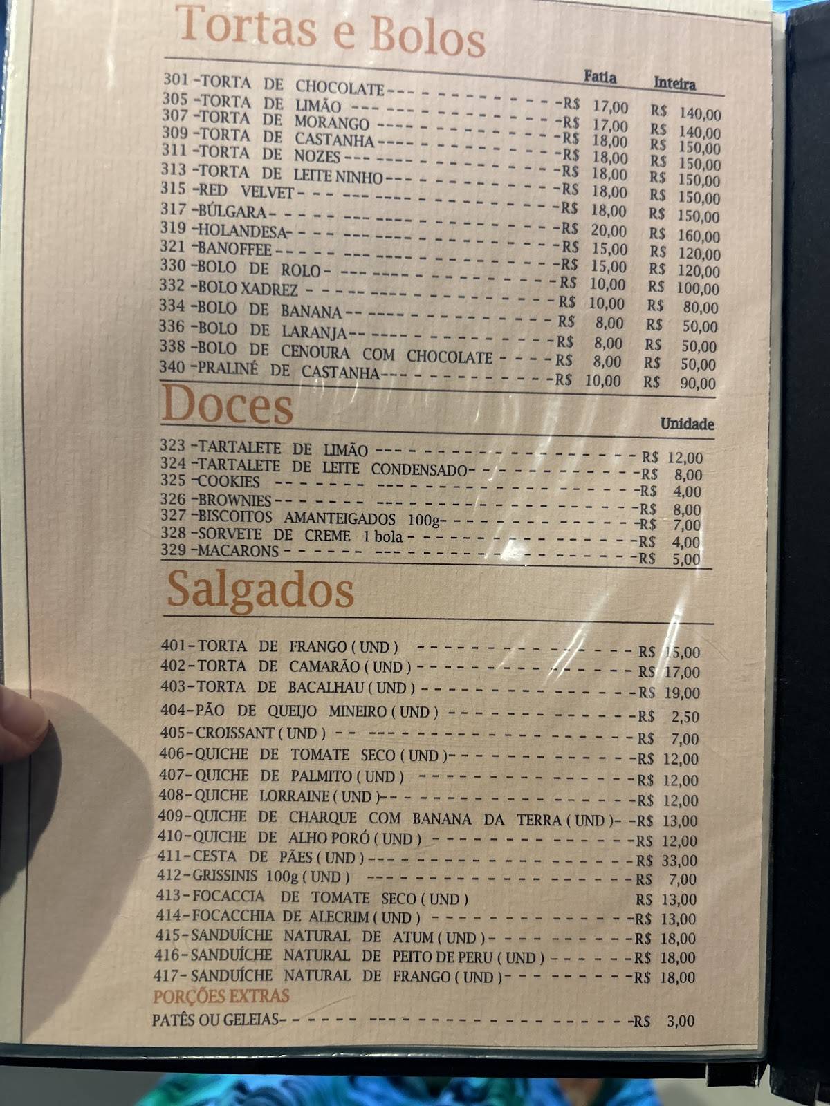 Casa Café cardápio