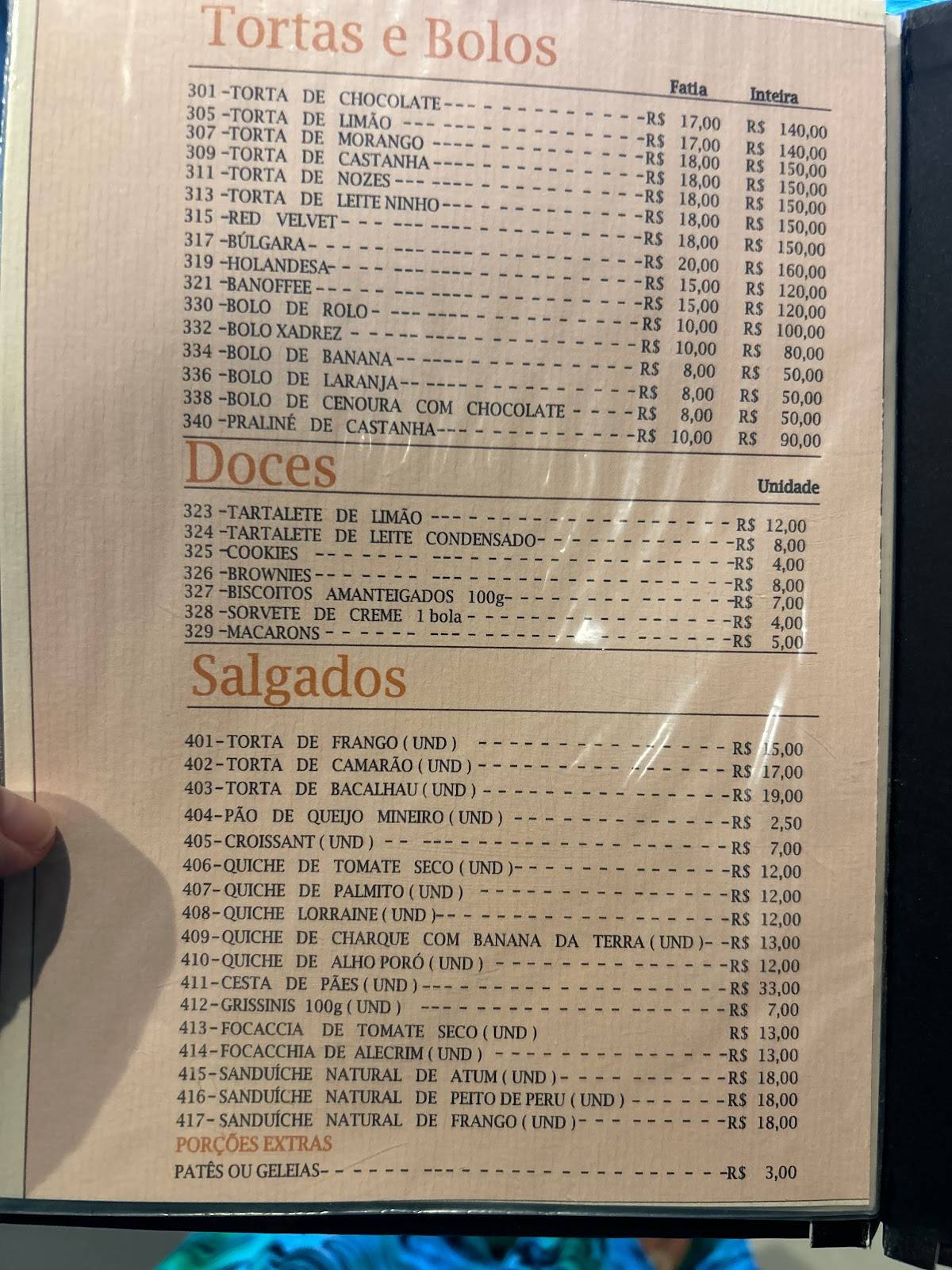 Casa Café cardápio