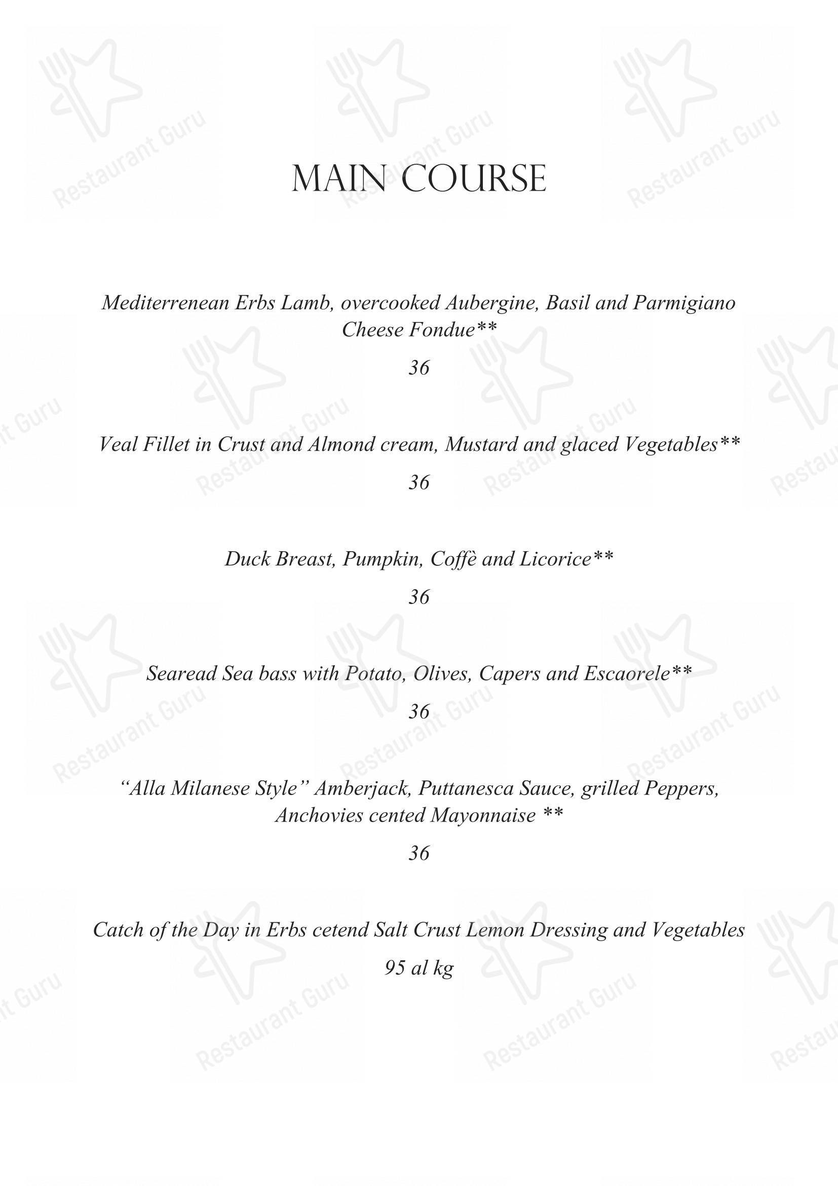 Casa Mariantonia in Anacapri - Menu