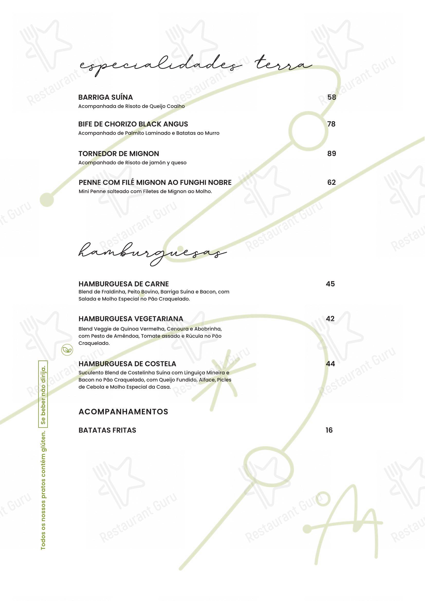 Menu para Casa Milà restaurante