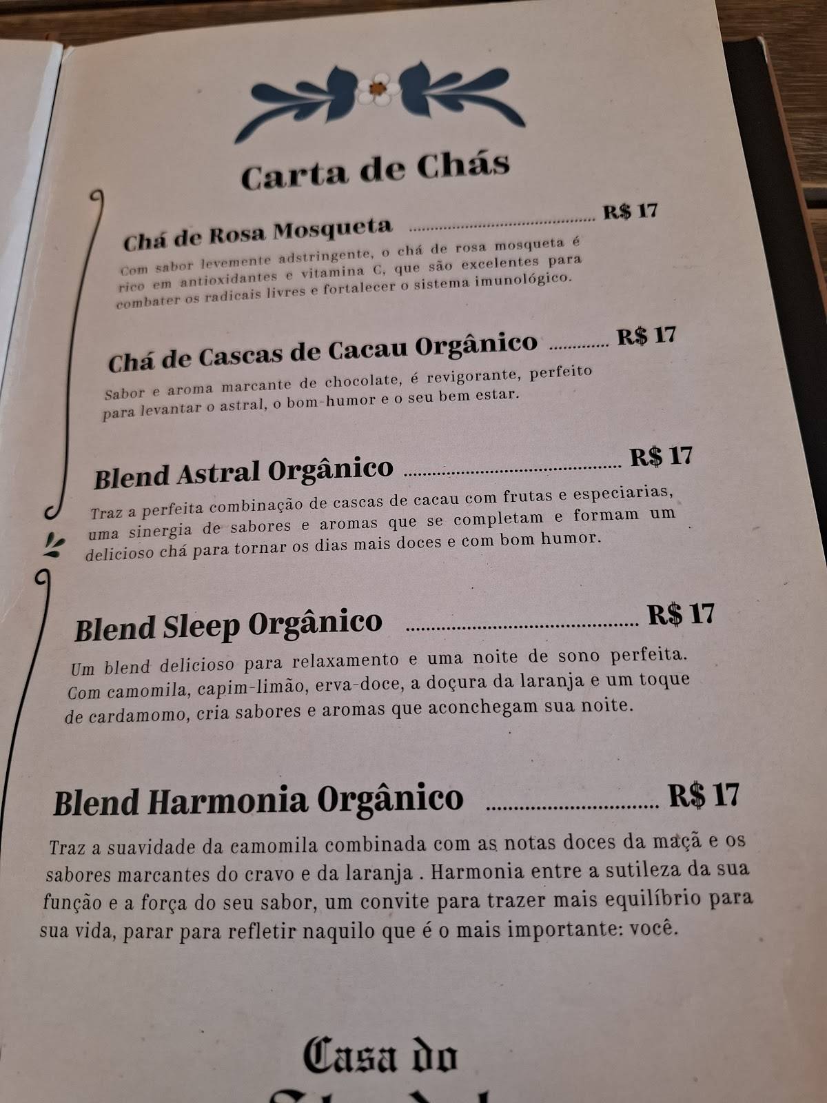 Casa do Strudel cardápio