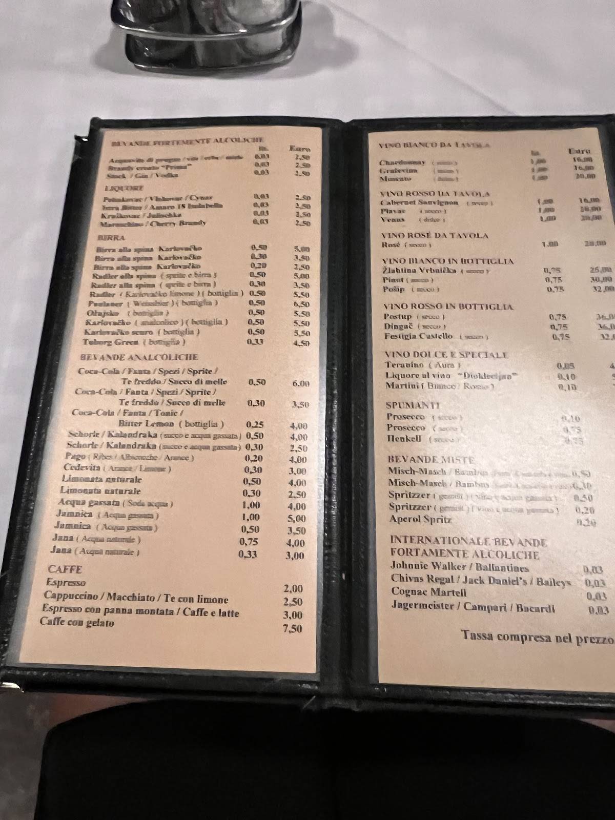 Menu di Casablanca 