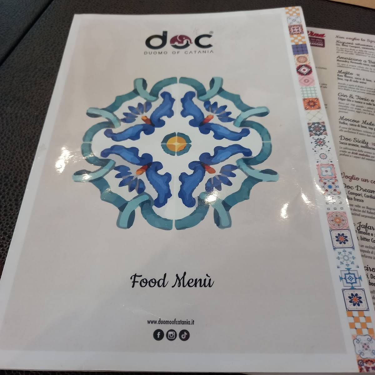 Menu di DOC - DUOMO OF CATANIA 