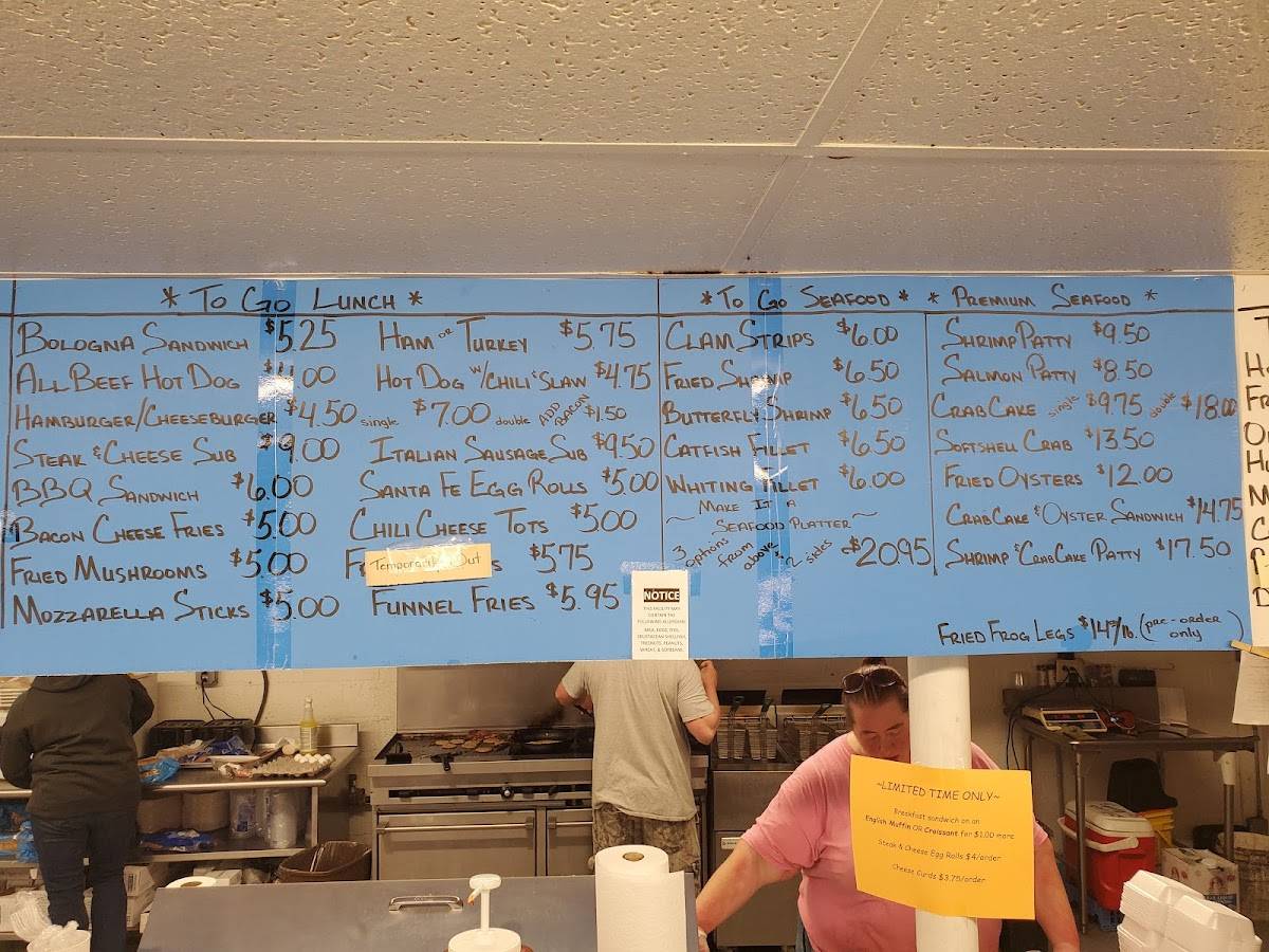 Menu at Catfish Kelly's in Fredericksburg restaurant, Fredericksburg