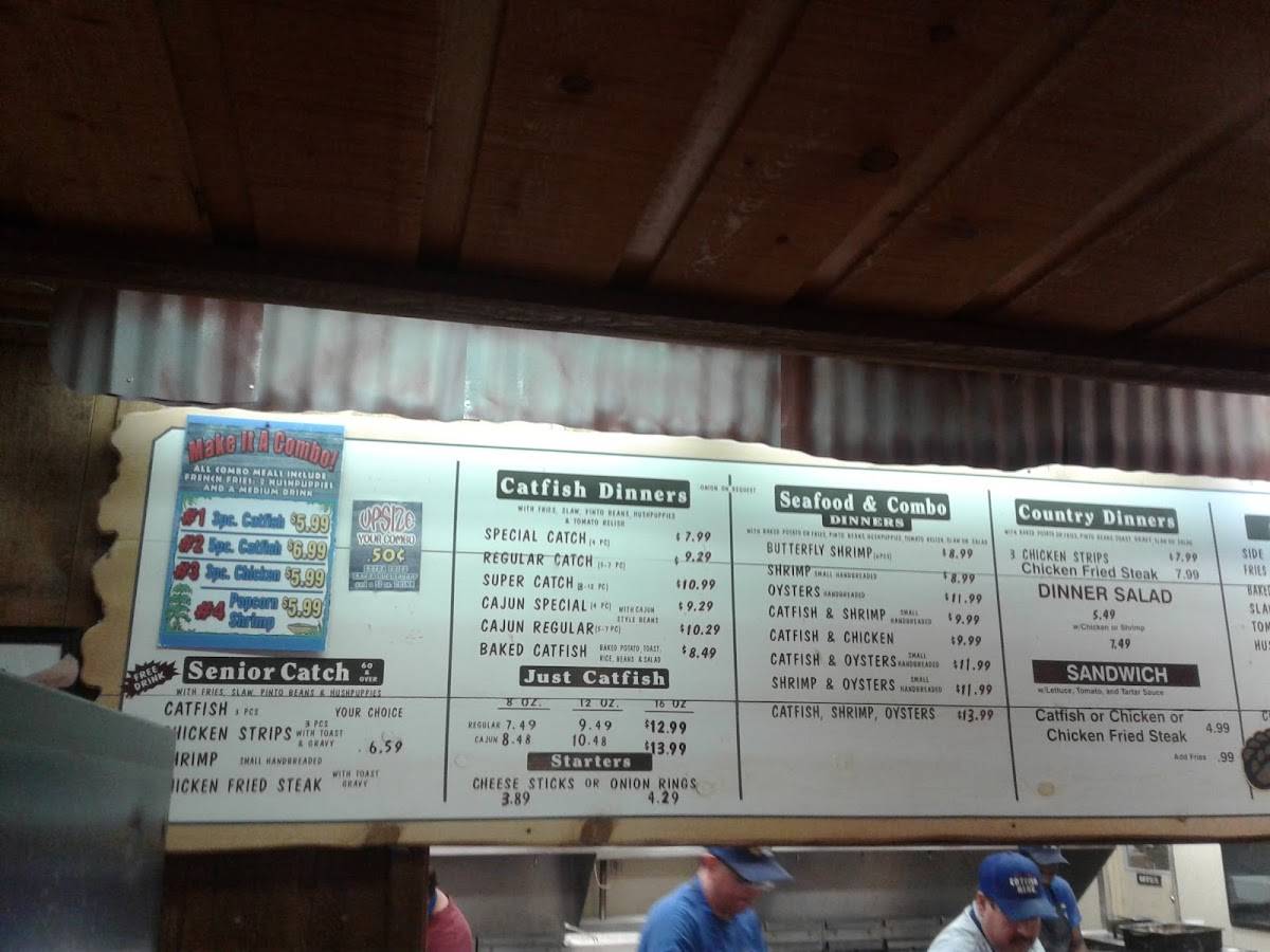 Menu at Catfish King restaurant, Waco