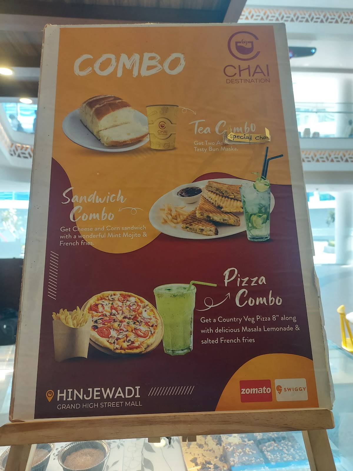 Chai Destination menu