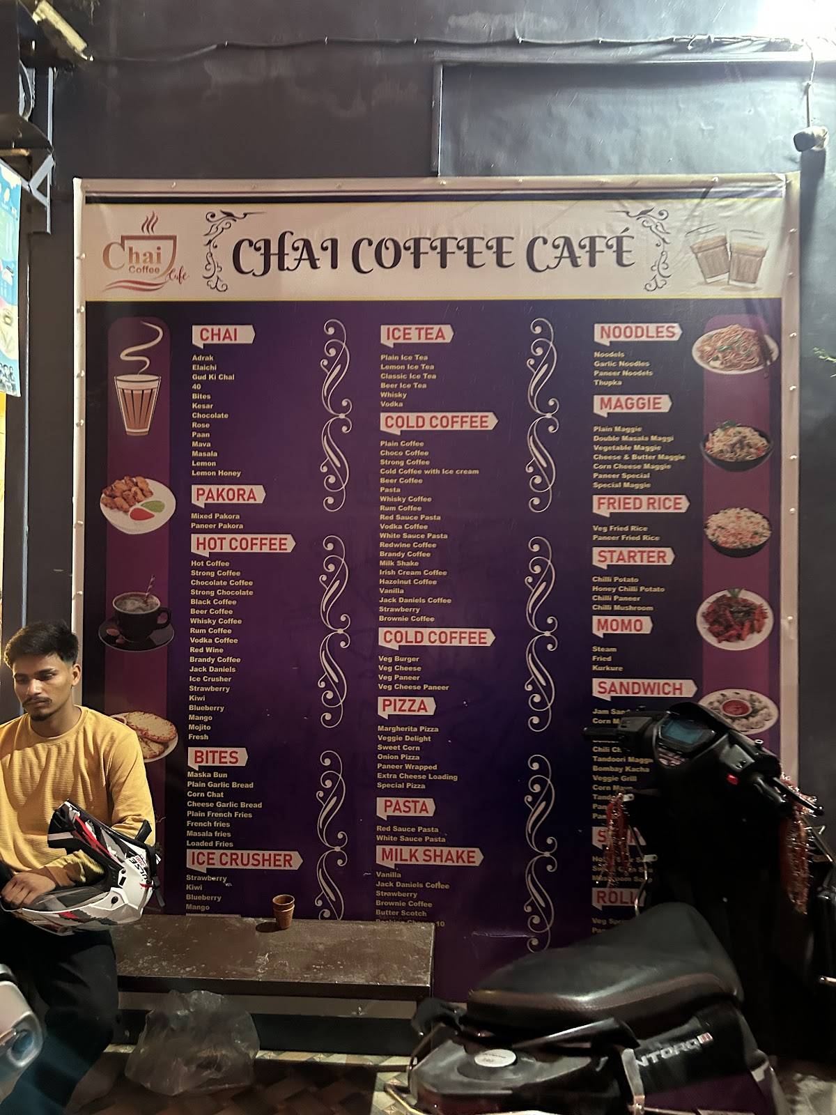 Chai coffee cafe menu