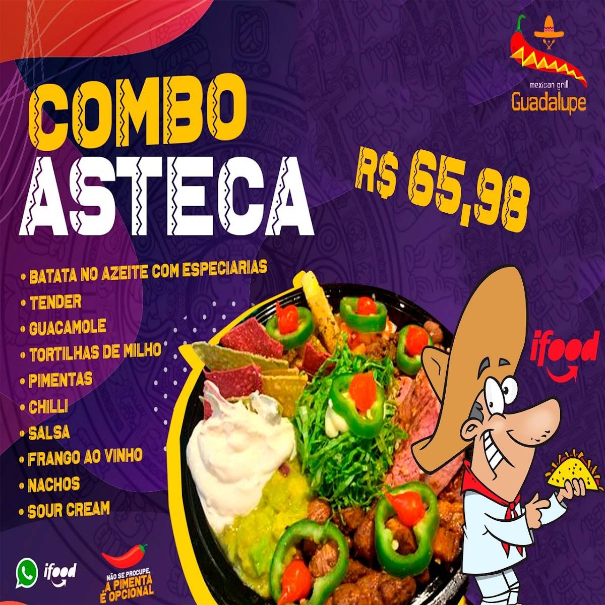 Chalé Guadalupe gastronomia nacional e mexicana cardápio